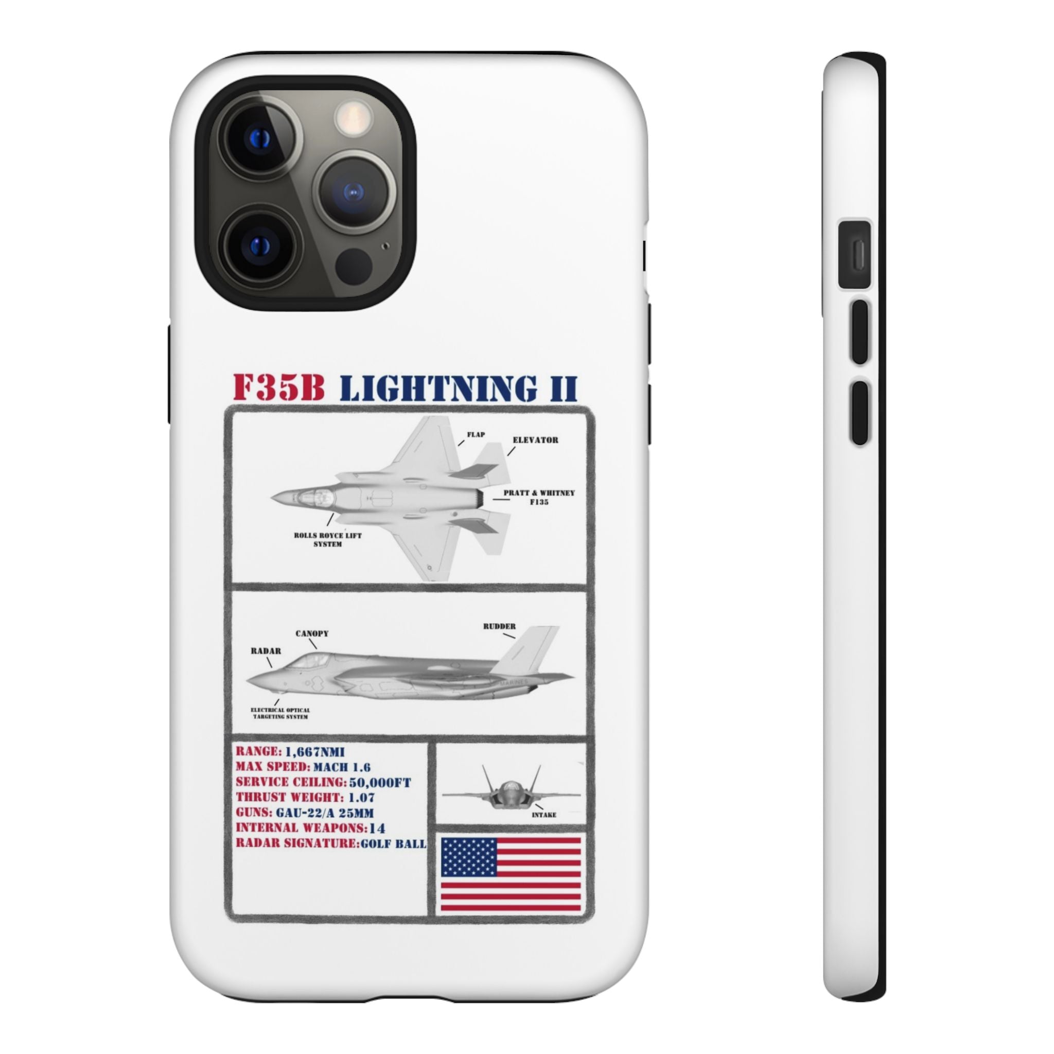 F-35 Lightning II Schematic edition phone case (USAF Colour-Way)