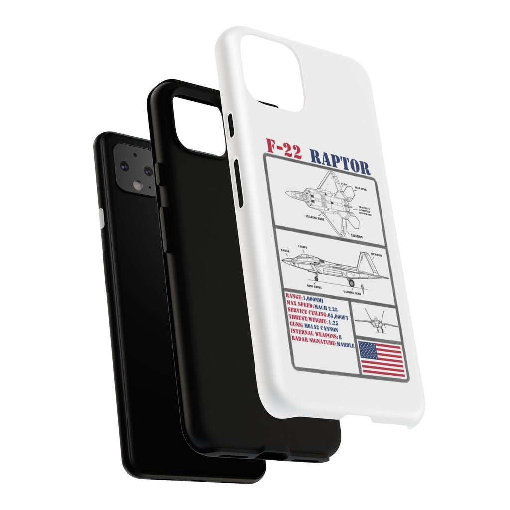 F-22 Raptor Schematic edition phone case (USAF Colour-Way)