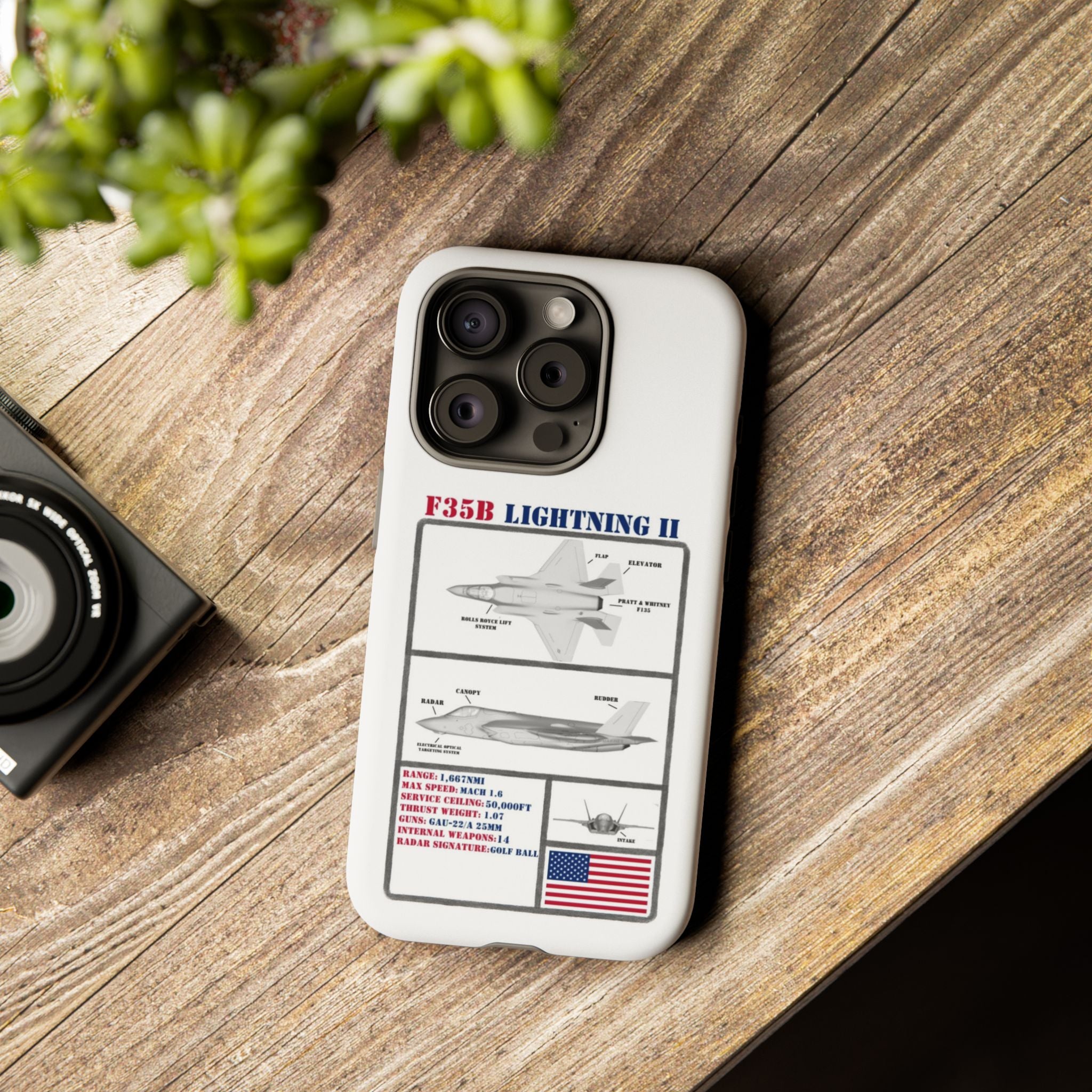 F-35 Lightning II Schematic edition phone case (USAF Colour-Way)