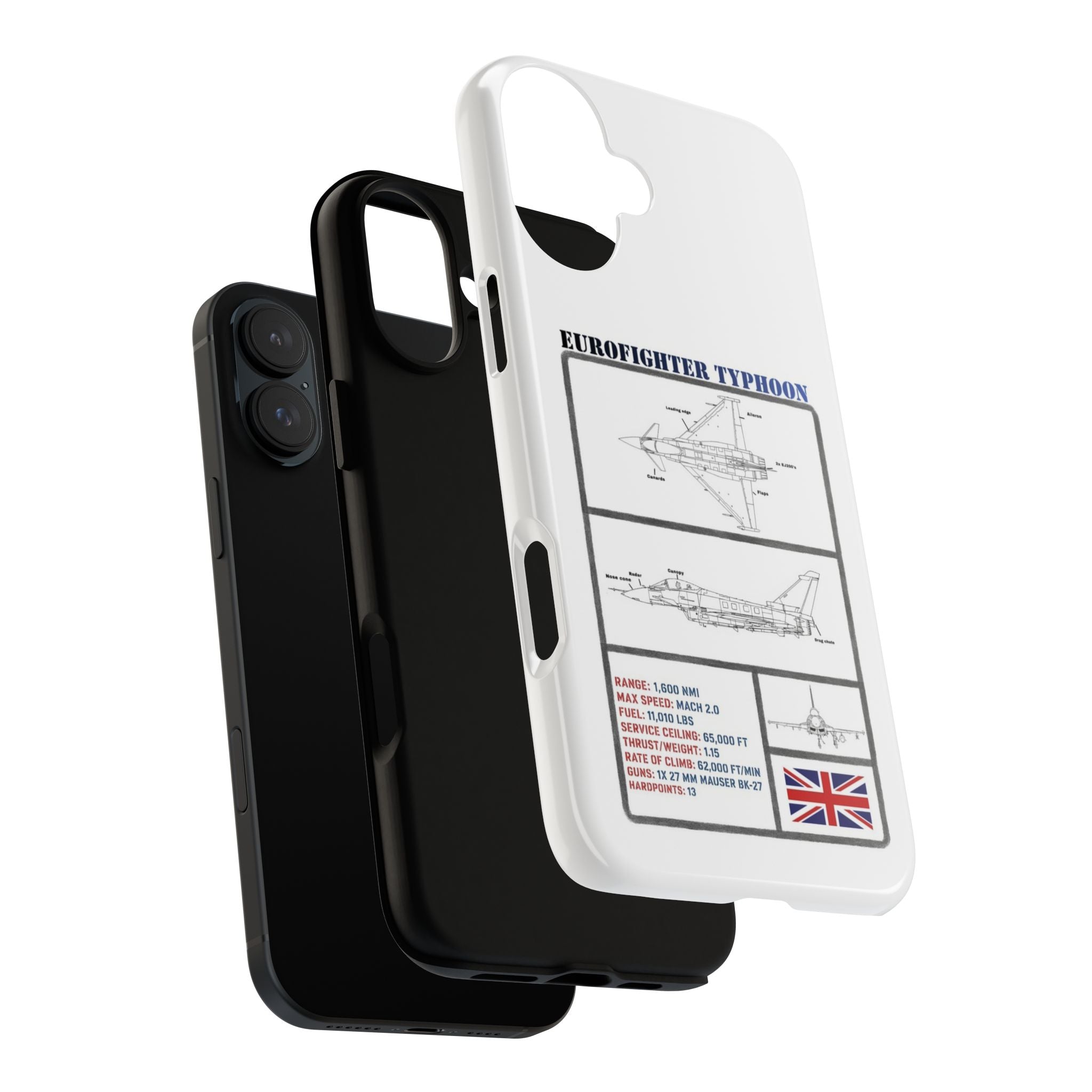 Eurofighter typhoon Schematic edition phone case (RAF Colour-Way)
