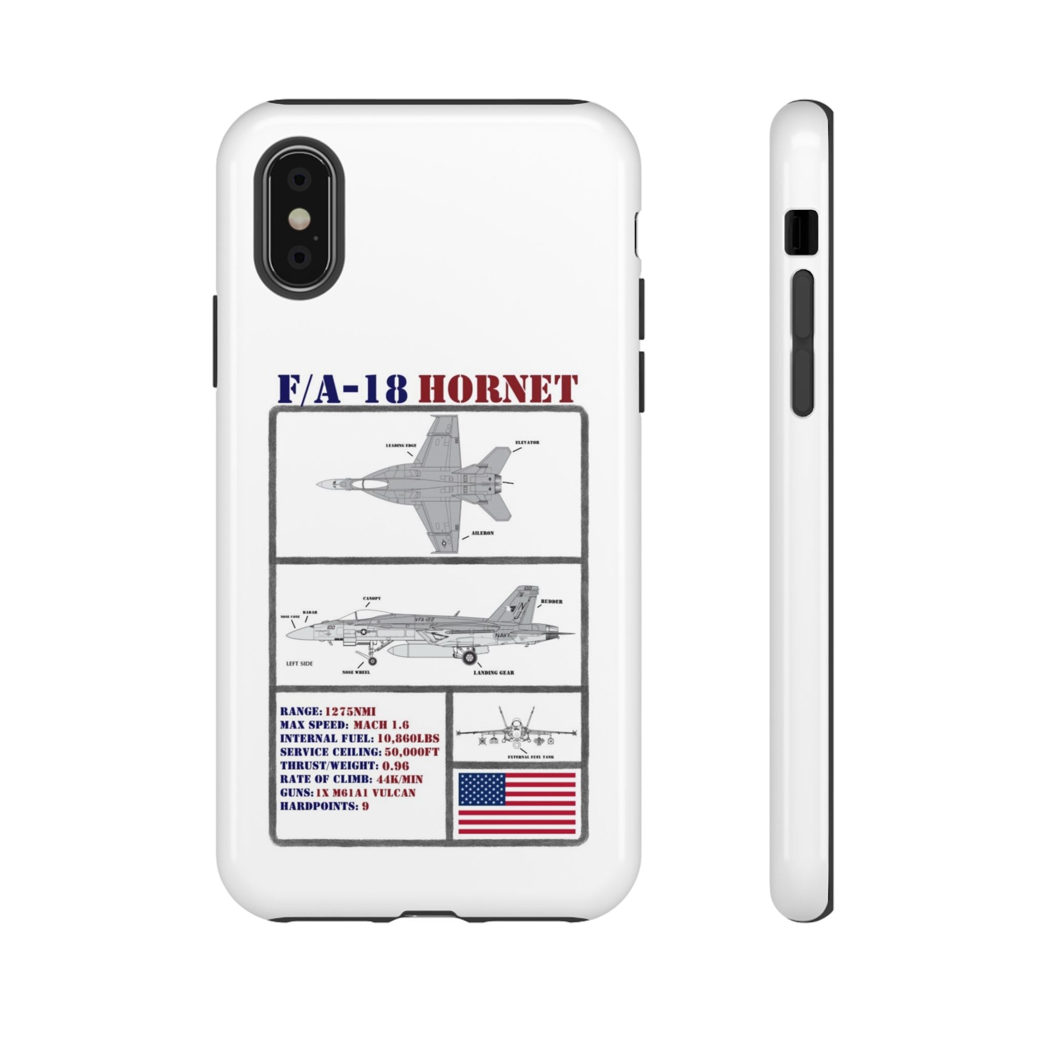 F/A-18 Hornet Schematic edition phone case (USAF Colour-Way)