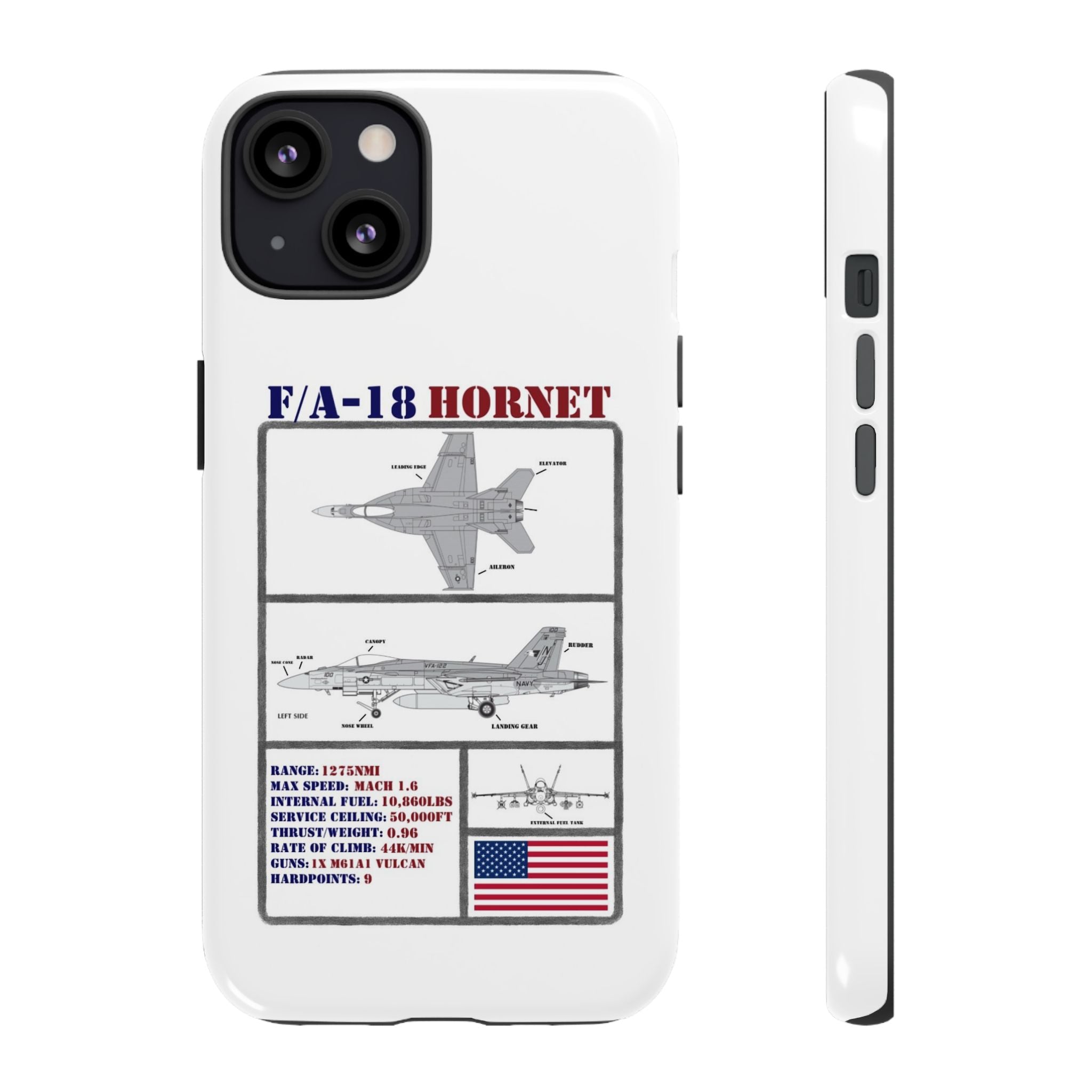 F/A-18 Hornet Schematic edition phone case (USAF Colour-Way)