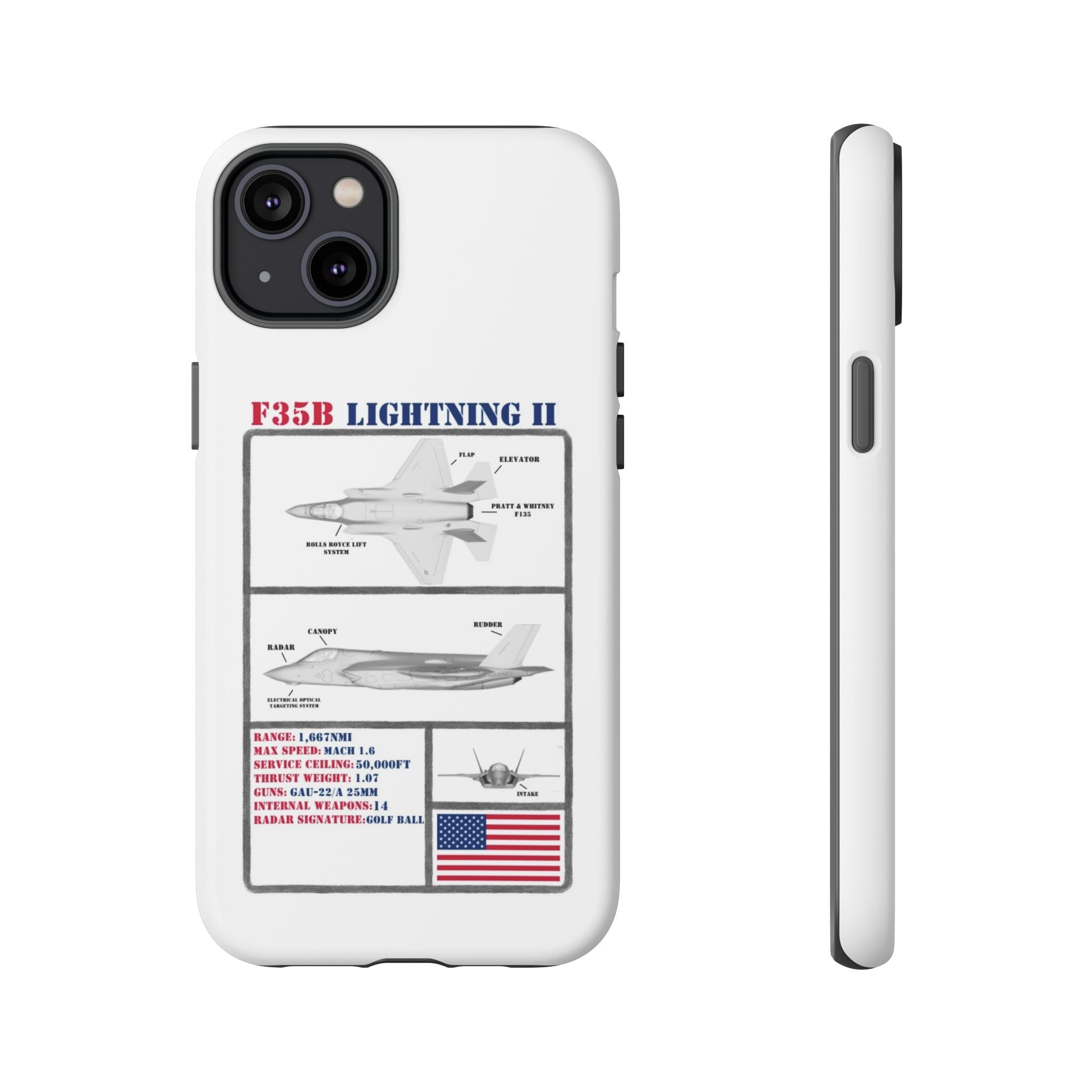 F-35 Lightning II Schematic edition phone case (USAF Colour-Way)