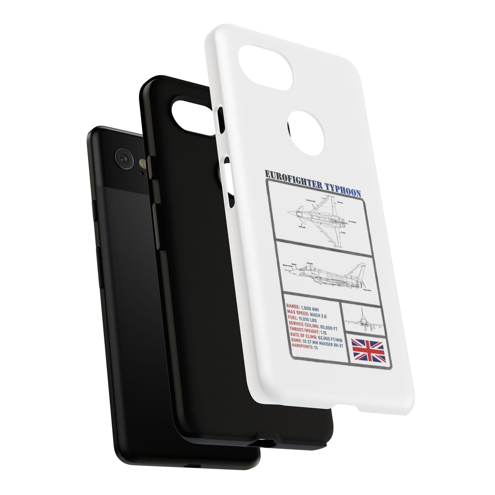 Eurofighter typhoon Schematic edition phone case (RAF Colour-Way)