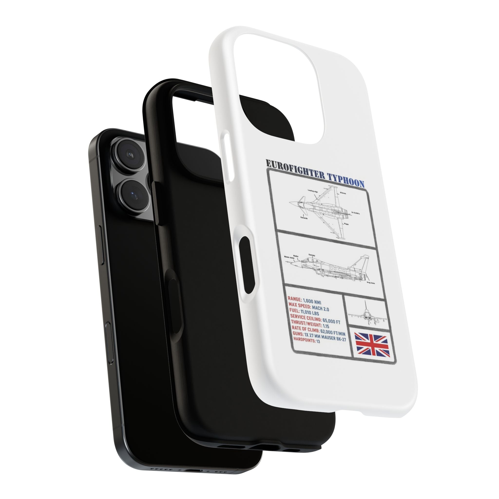 Eurofighter typhoon Schematic edition phone case (RAF Colour-Way)
