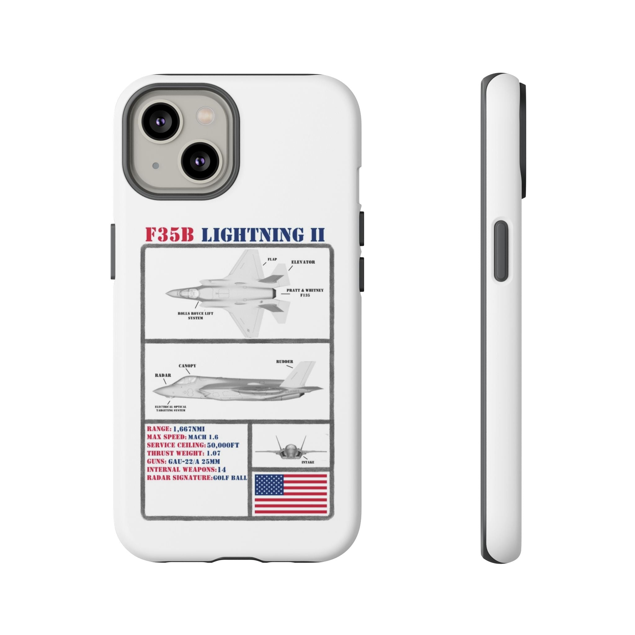 F-35 Lightning II Schematic edition phone case (USAF Colour-Way)