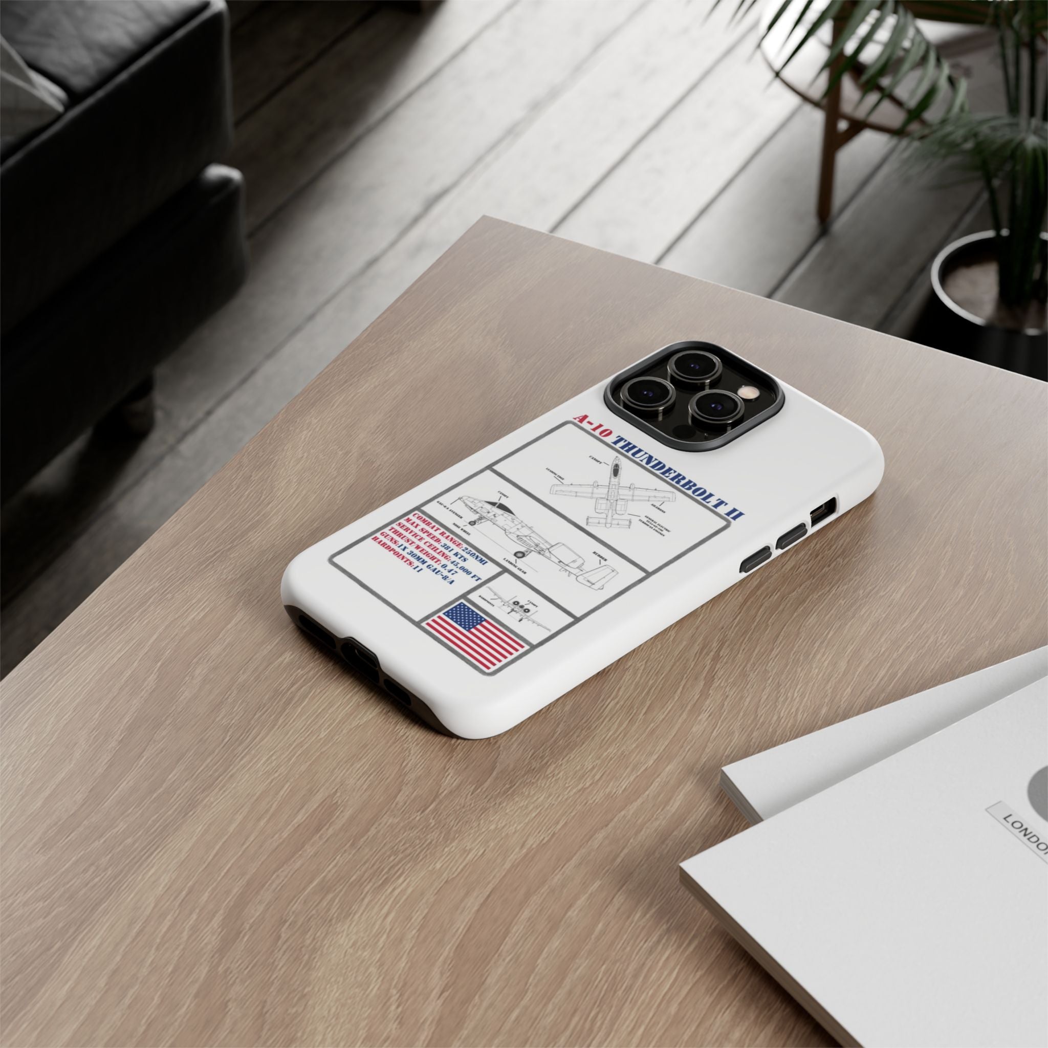 A-10 Thunderbolt Schematic edition phone case (USAF Colour-Way)