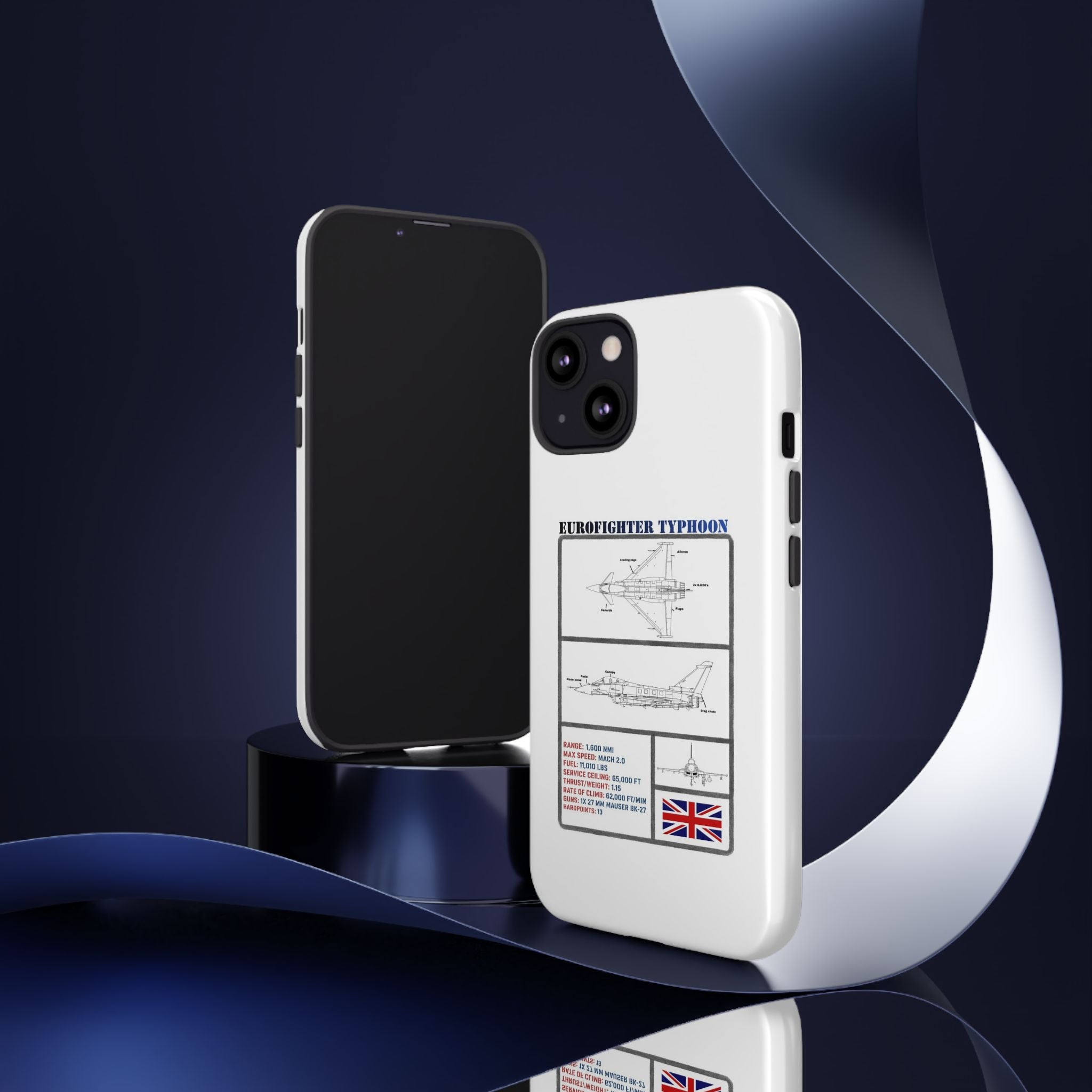 Eurofighter typhoon Schematic edition phone case (RAF Colour-Way)