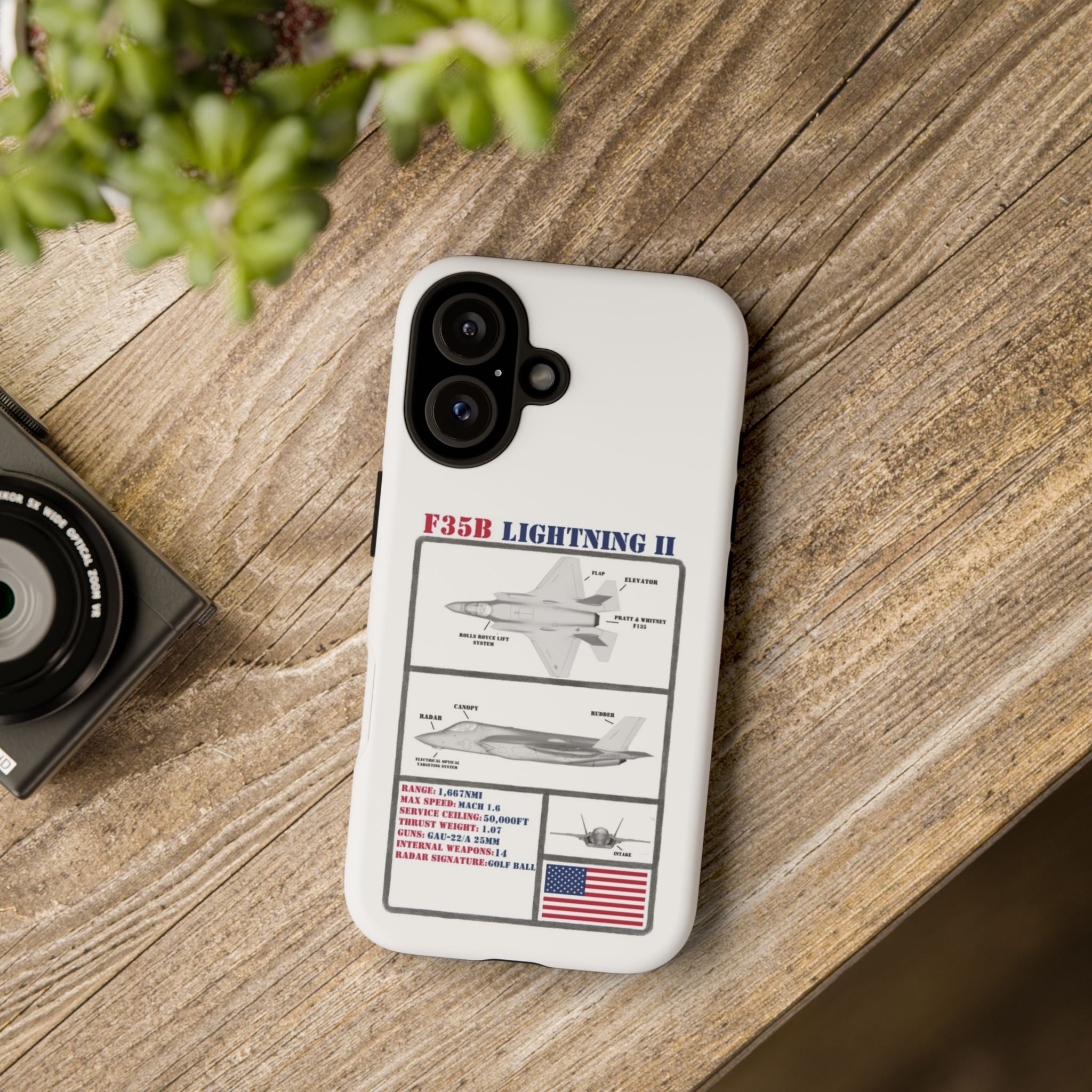 F-35 Lightning II Schematic edition phone case (USAF Colour-Way)