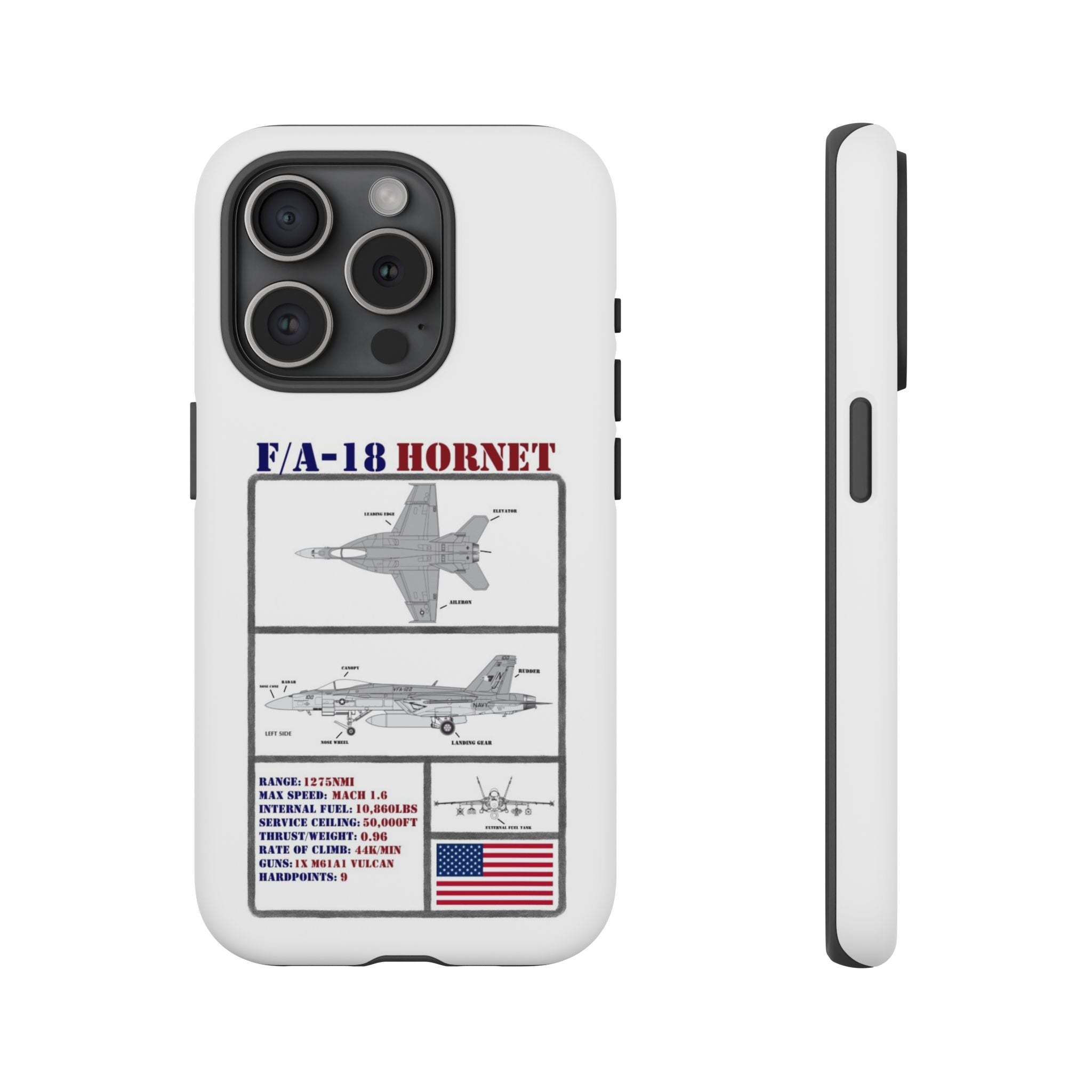 F/A-18 Hornet Schematic edition phone case (USAF Colour-Way)