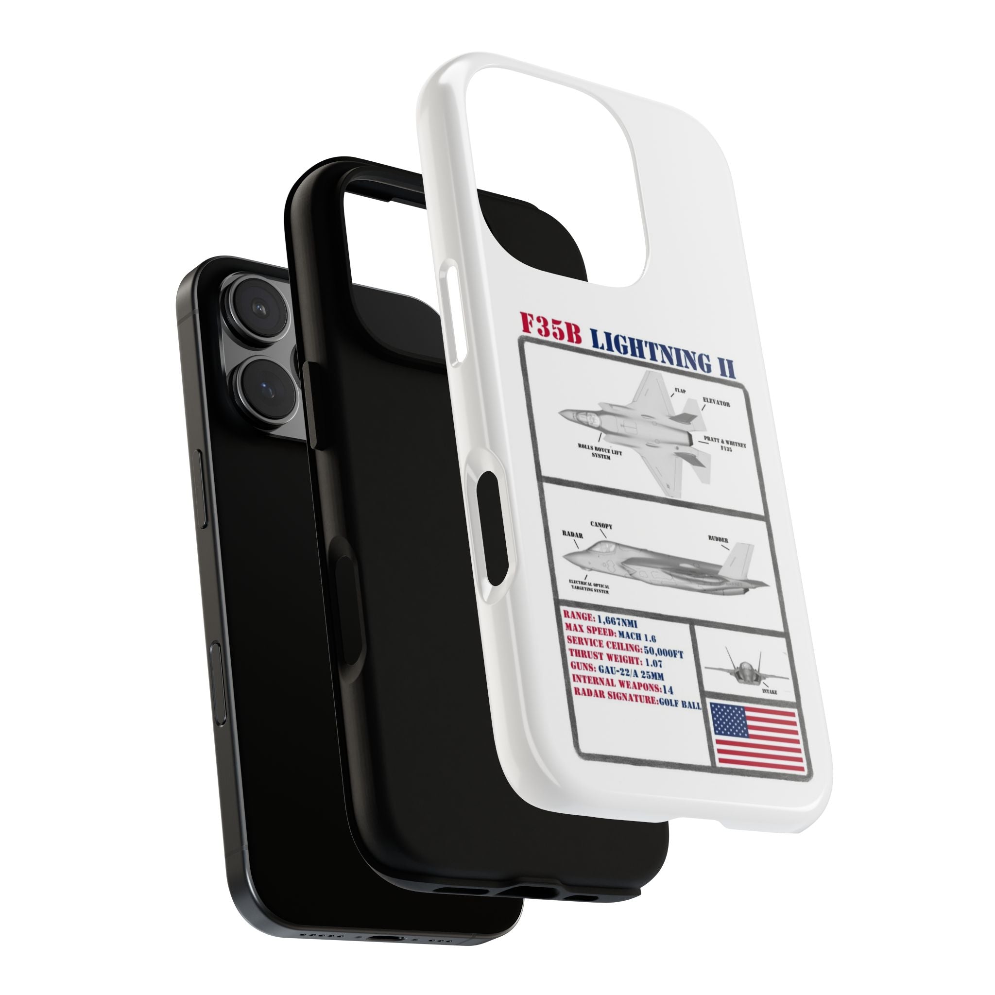 F-35 Lightning II Schematic edition phone case (USAF Colour-Way)