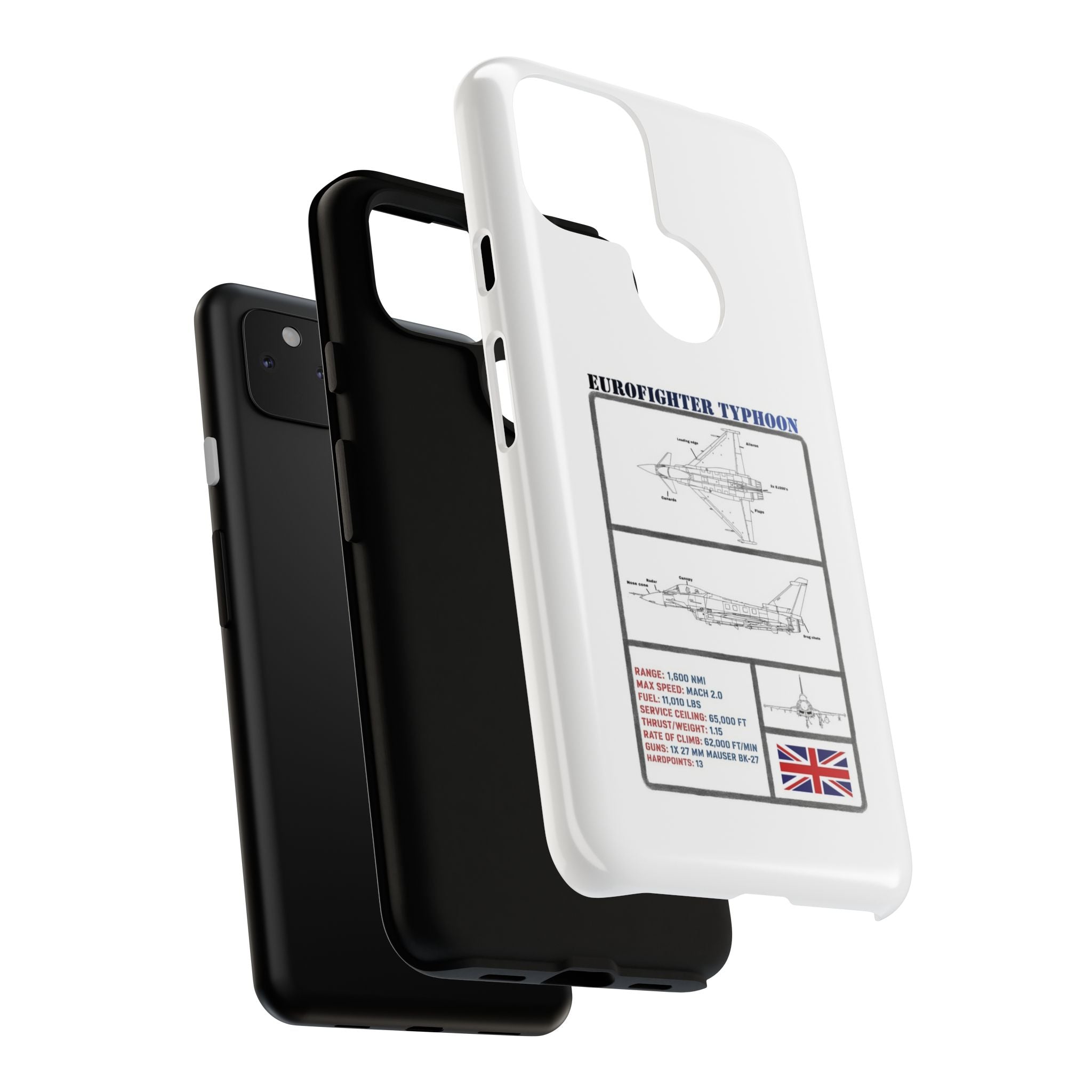 Eurofighter typhoon Schematic edition phone case (RAF Colour-Way)