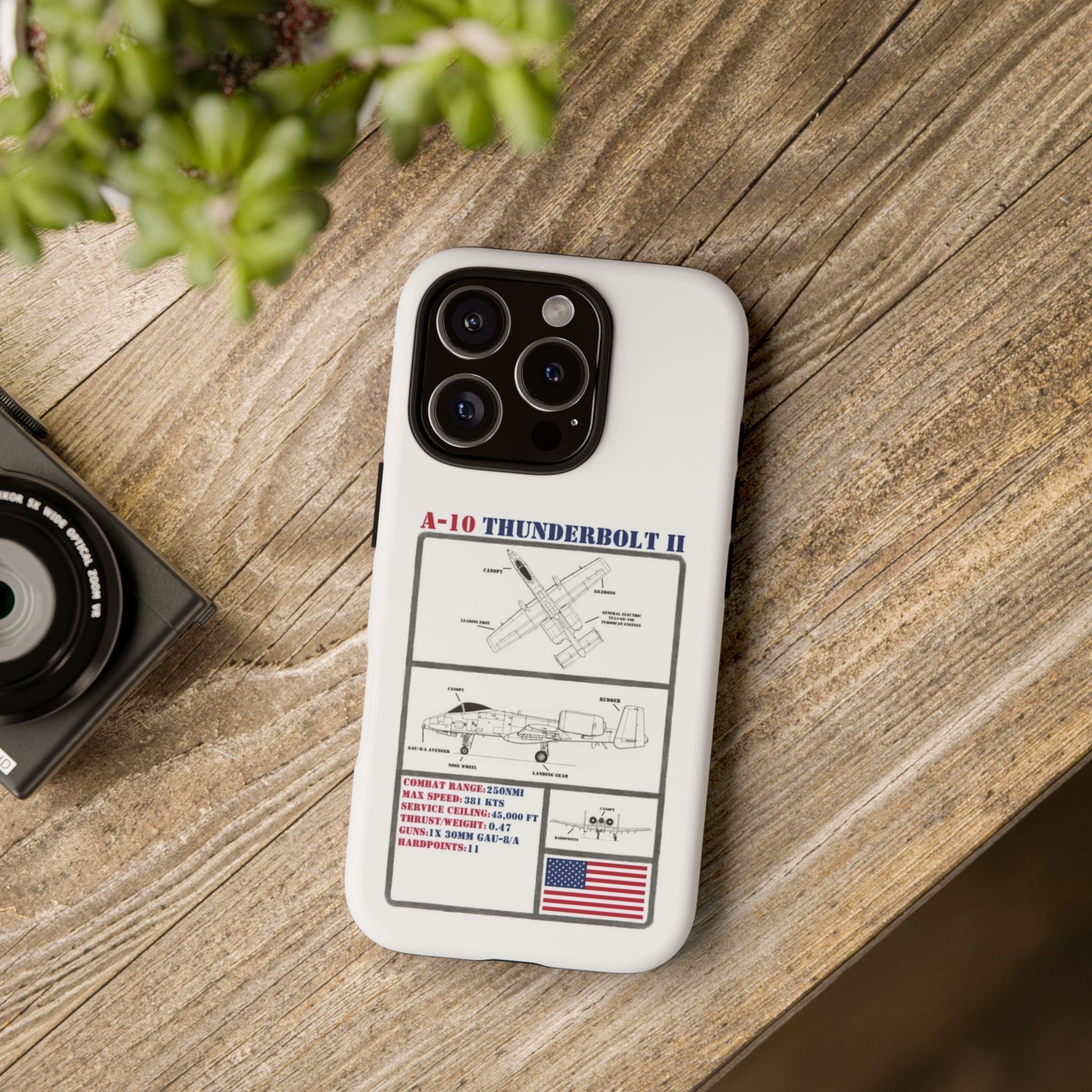 A-10 Thunderbolt Schematic edition phone case (USAF Colour-Way)