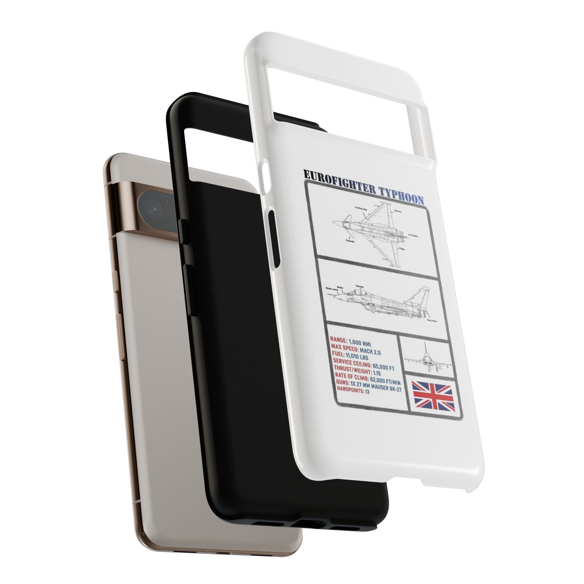 Eurofighter typhoon Schematic edition phone case (RAF Colour-Way)