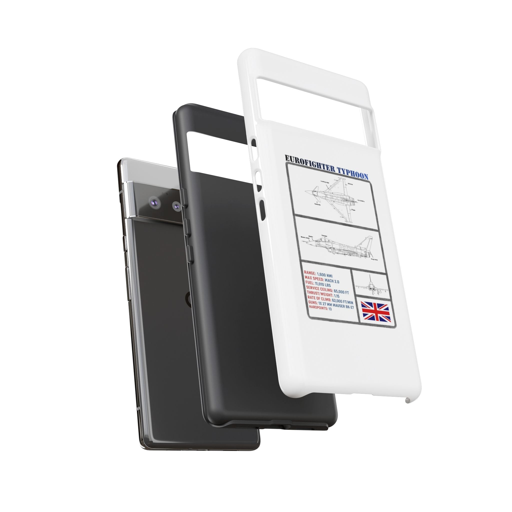 Eurofighter typhoon Schematic edition phone case (RAF Colour-Way)