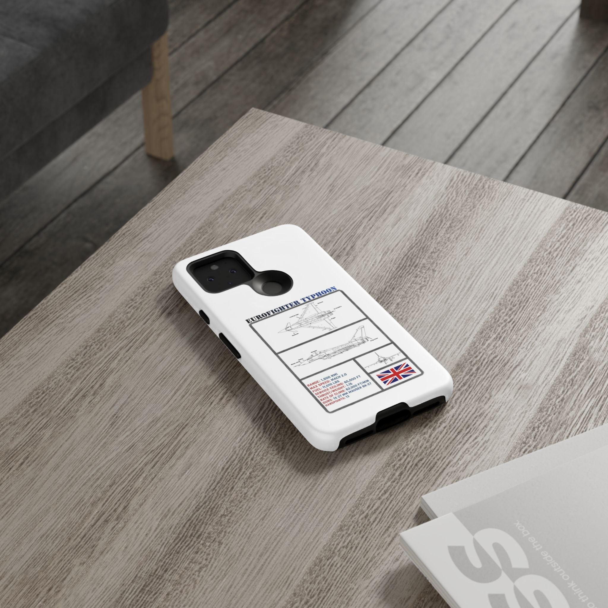 Eurofighter typhoon Schematic edition phone case (RAF Colour-Way)