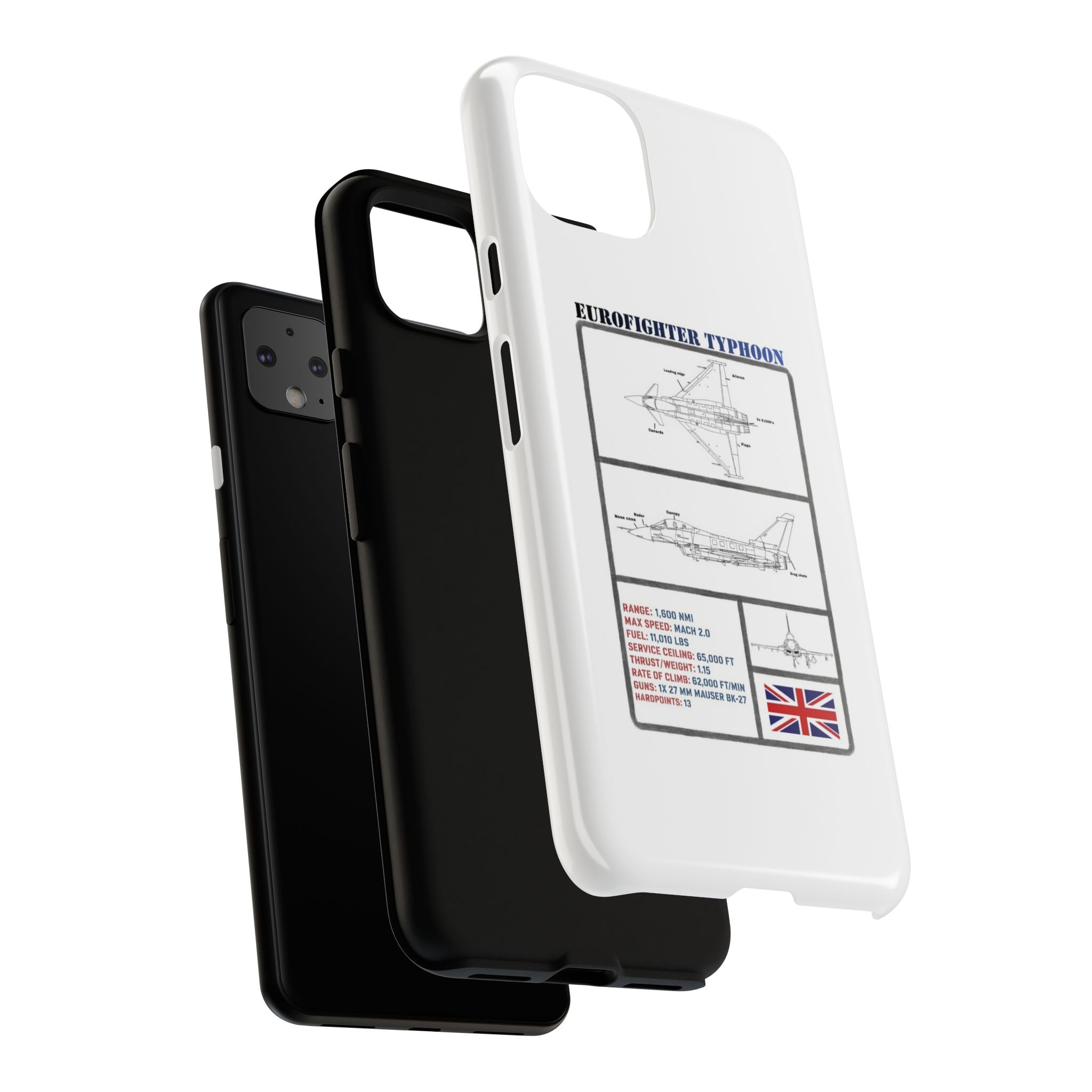Eurofighter typhoon Schematic edition phone case (RAF Colour-Way)