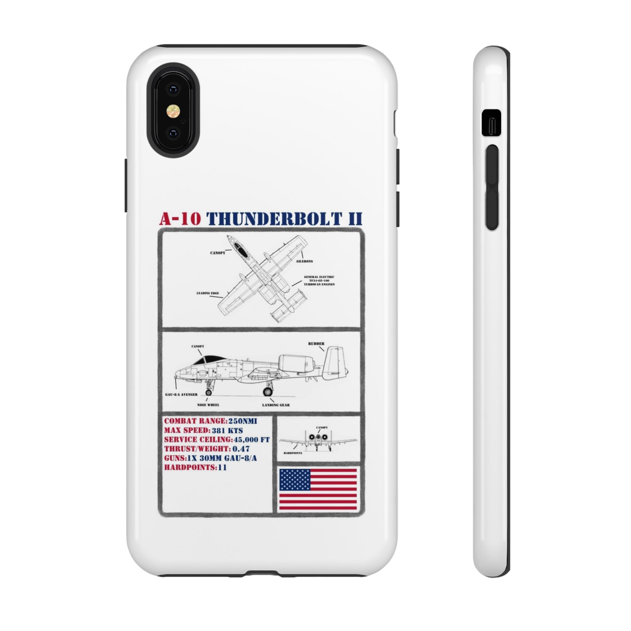 A-10 Thunderbolt Schematic edition phone case (USAF Colour-Way)