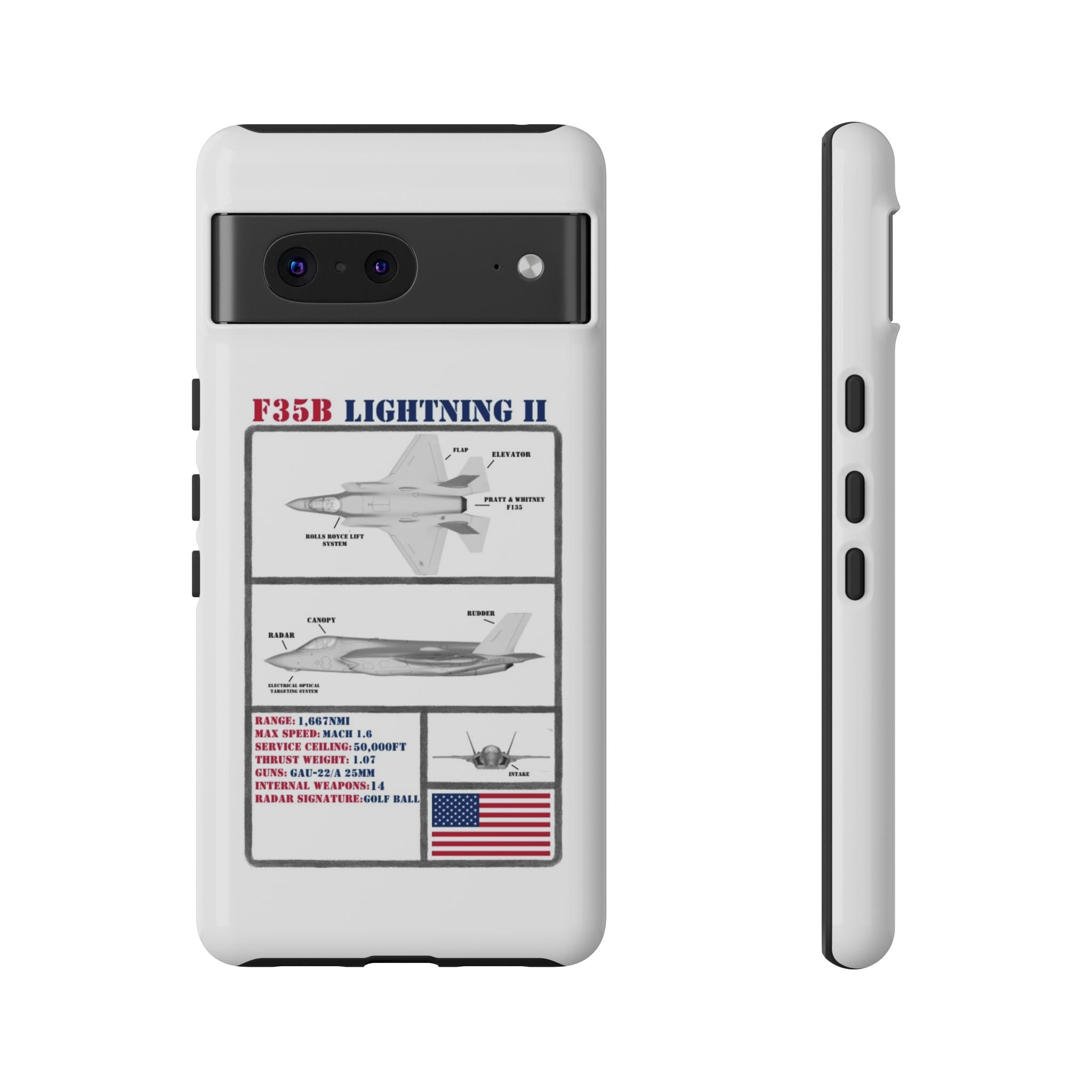 F-35 Lightning II Schematic edition phone case (USAF Colour-Way)