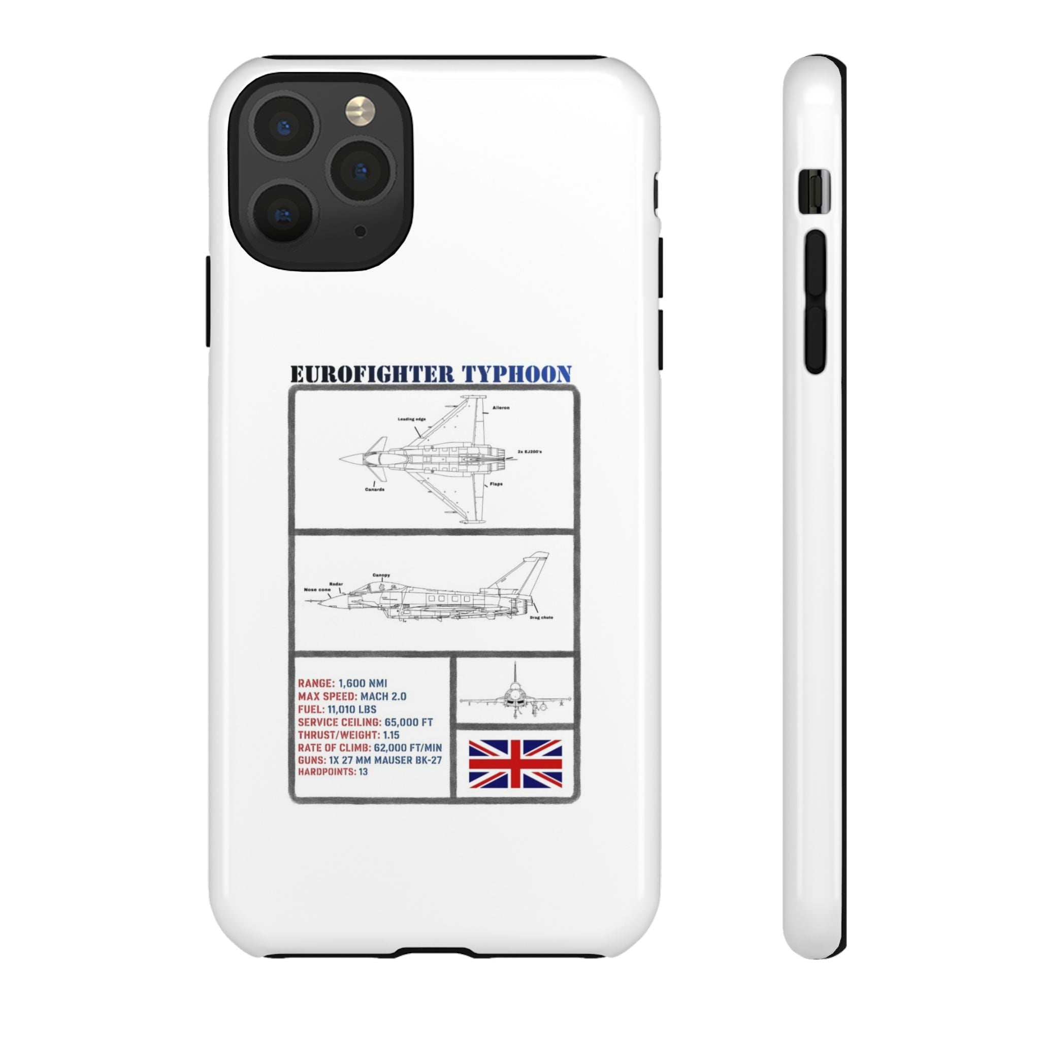 Eurofighter typhoon Schematic edition phone case (RAF Colour-Way)