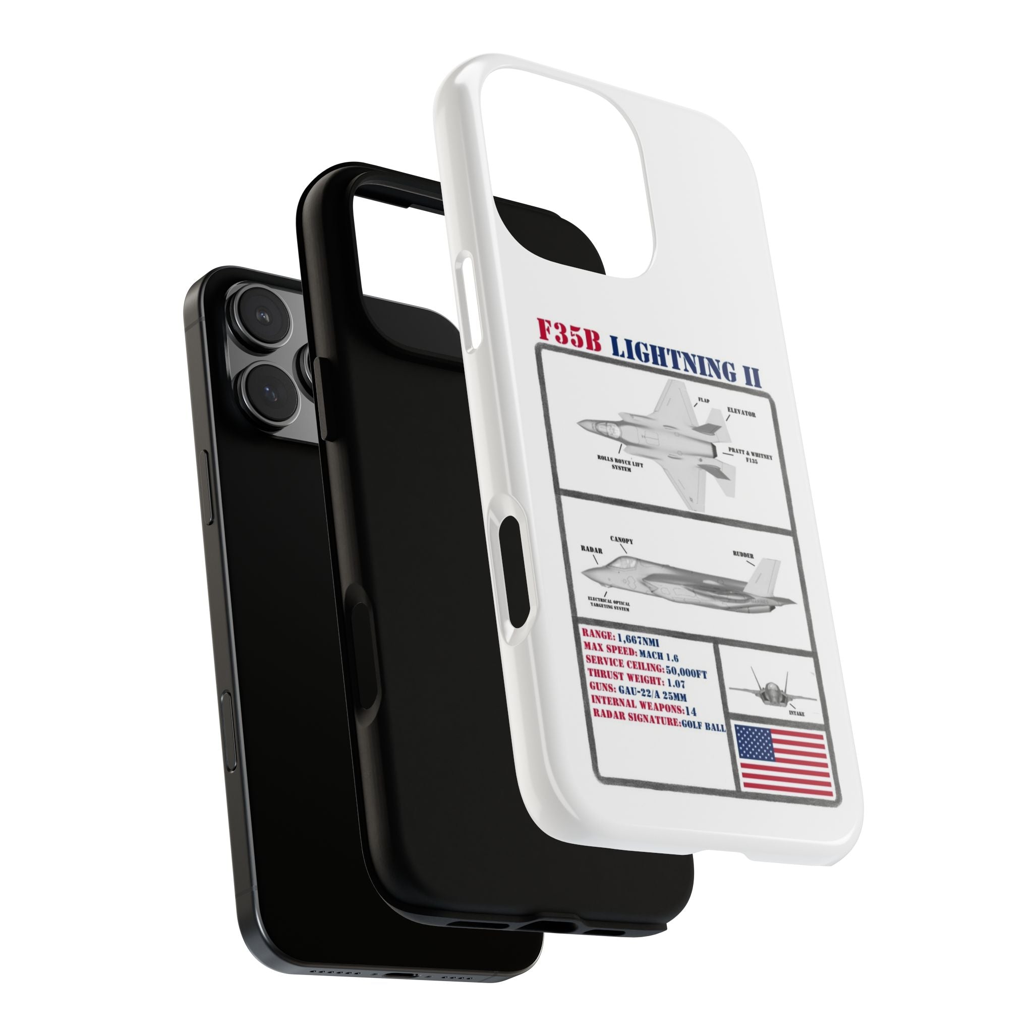 F-35 Lightning II Schematic edition phone case (USAF Colour-Way)