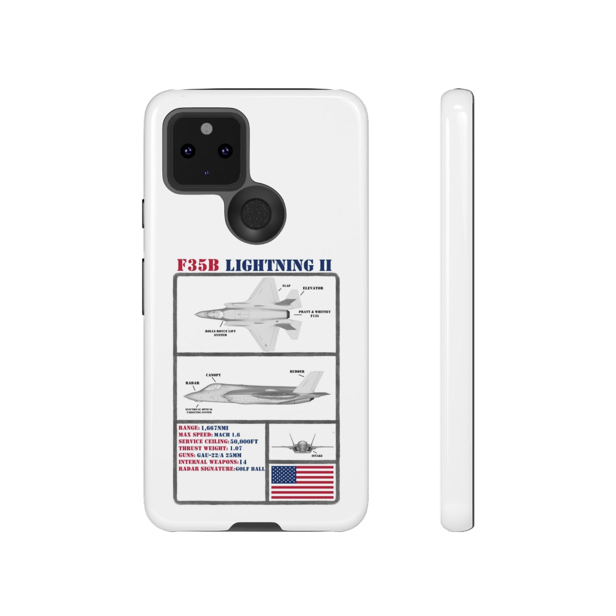 F-35 Lightning II Schematic edition phone case (USAF Colour-Way)