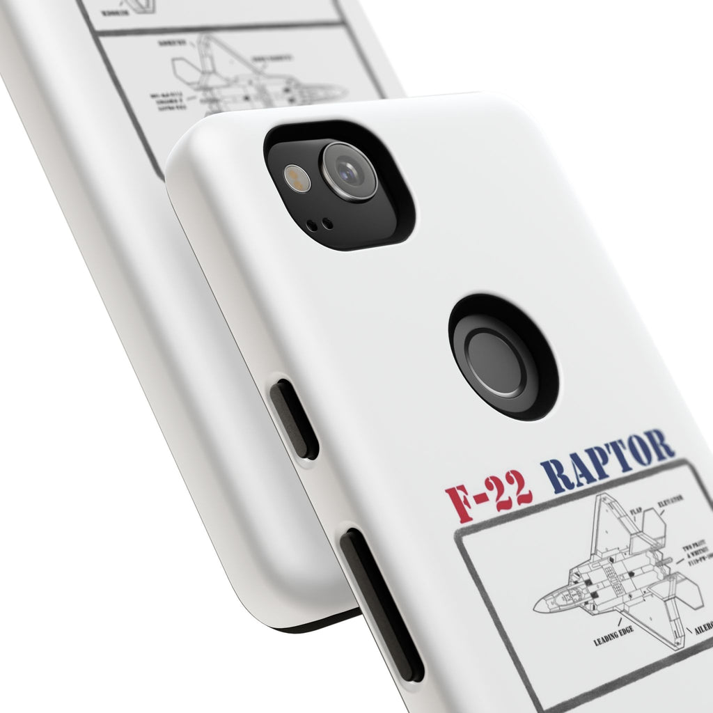 F-22 Raptor Schematic edition phone case (USAF Colour-Way)