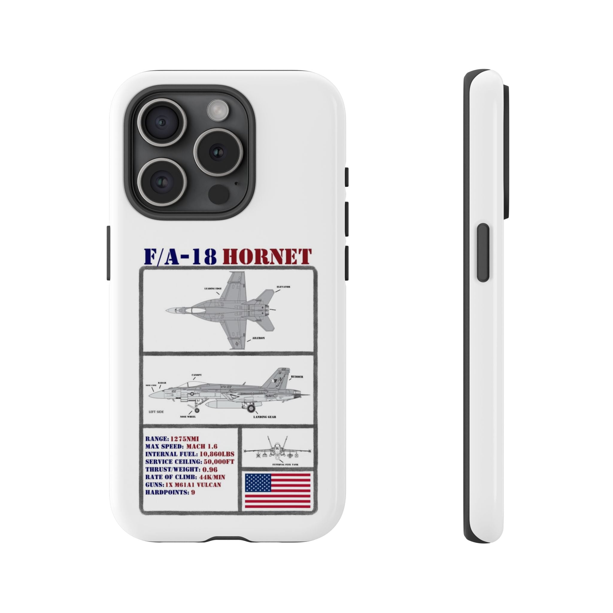 F/A-18 Hornet Schematic edition phone case (USAF Colour-Way)