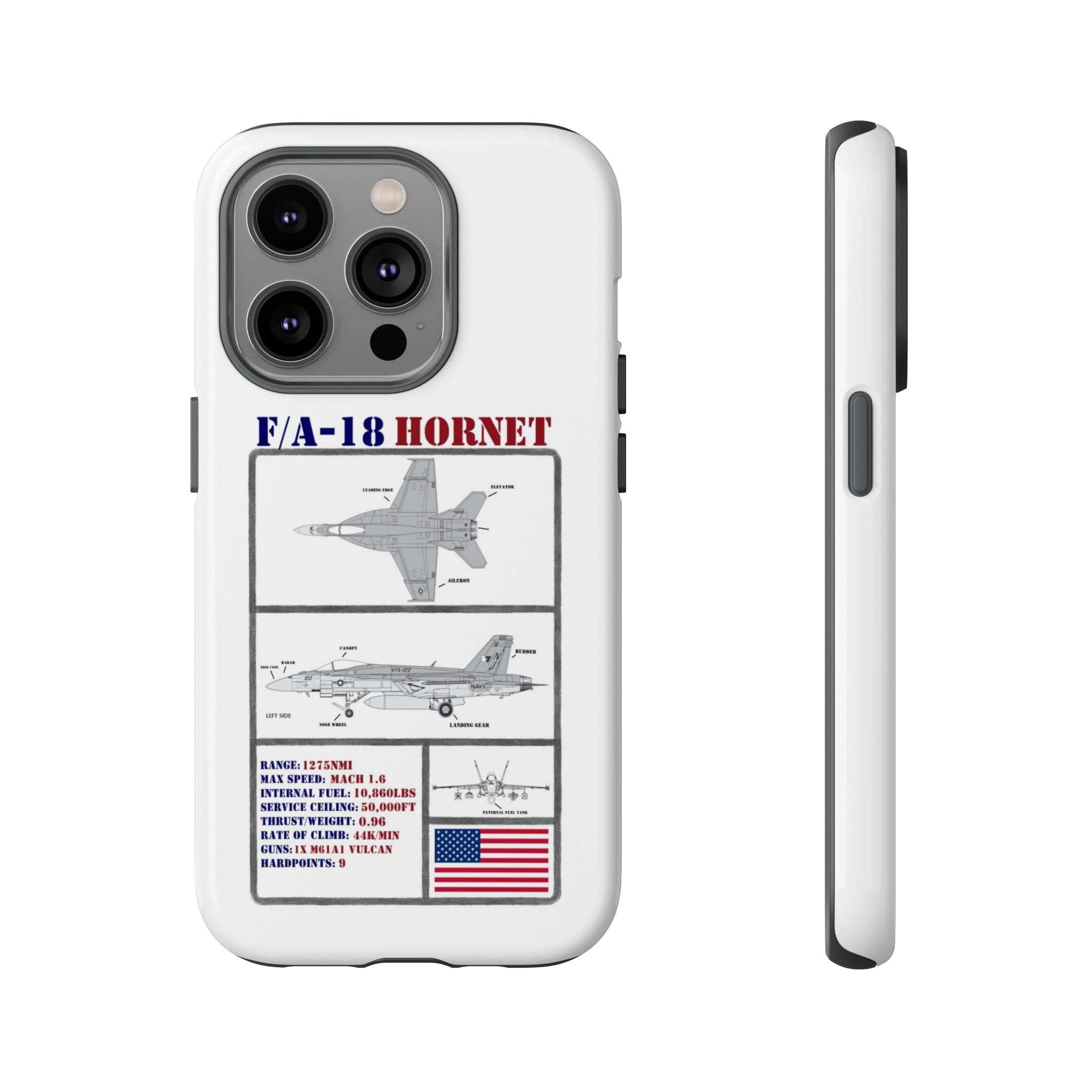 F/A-18 Hornet Schematic edition phone case (USAF Colour-Way)