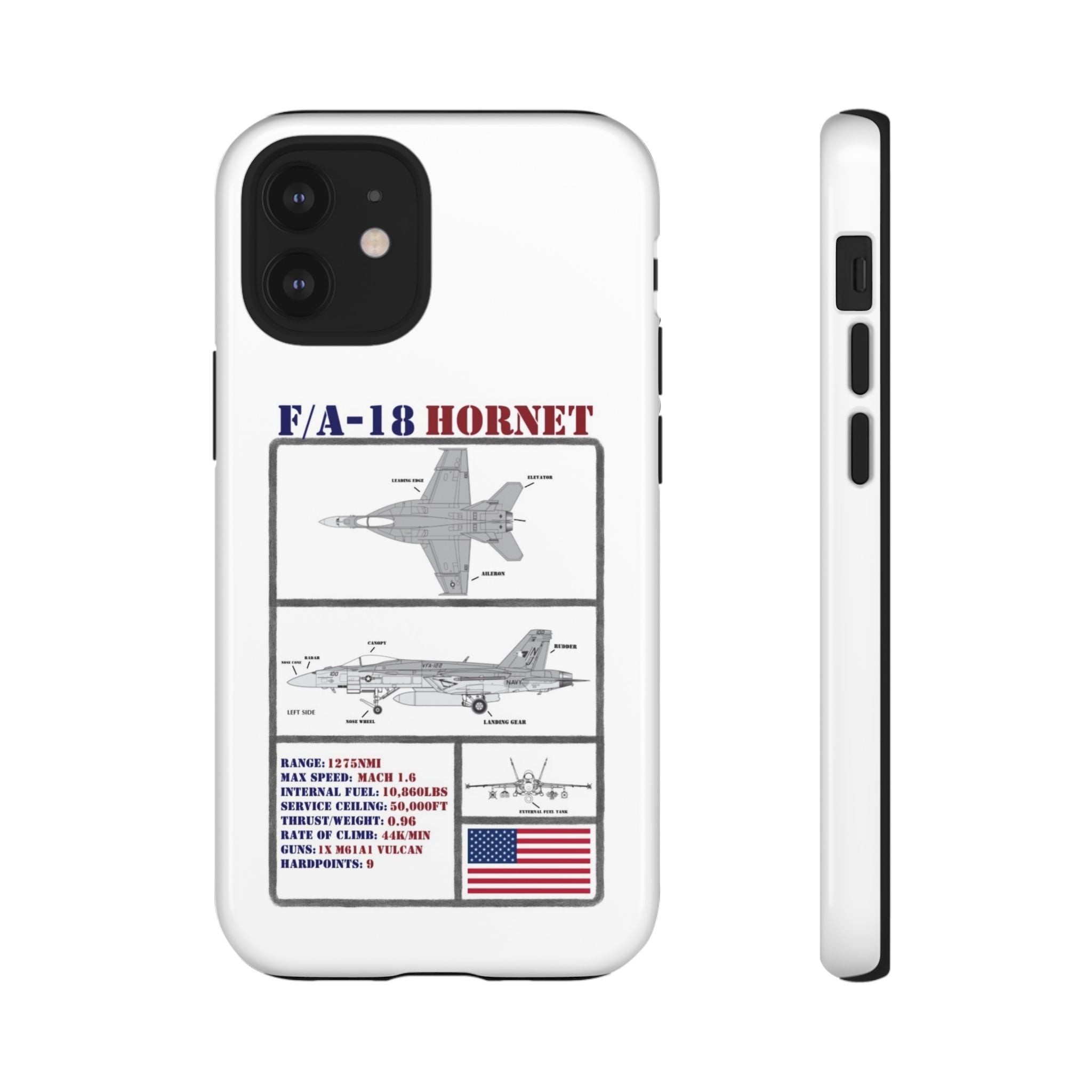 F/A-18 Hornet Schematic edition phone case (USAF Colour-Way)