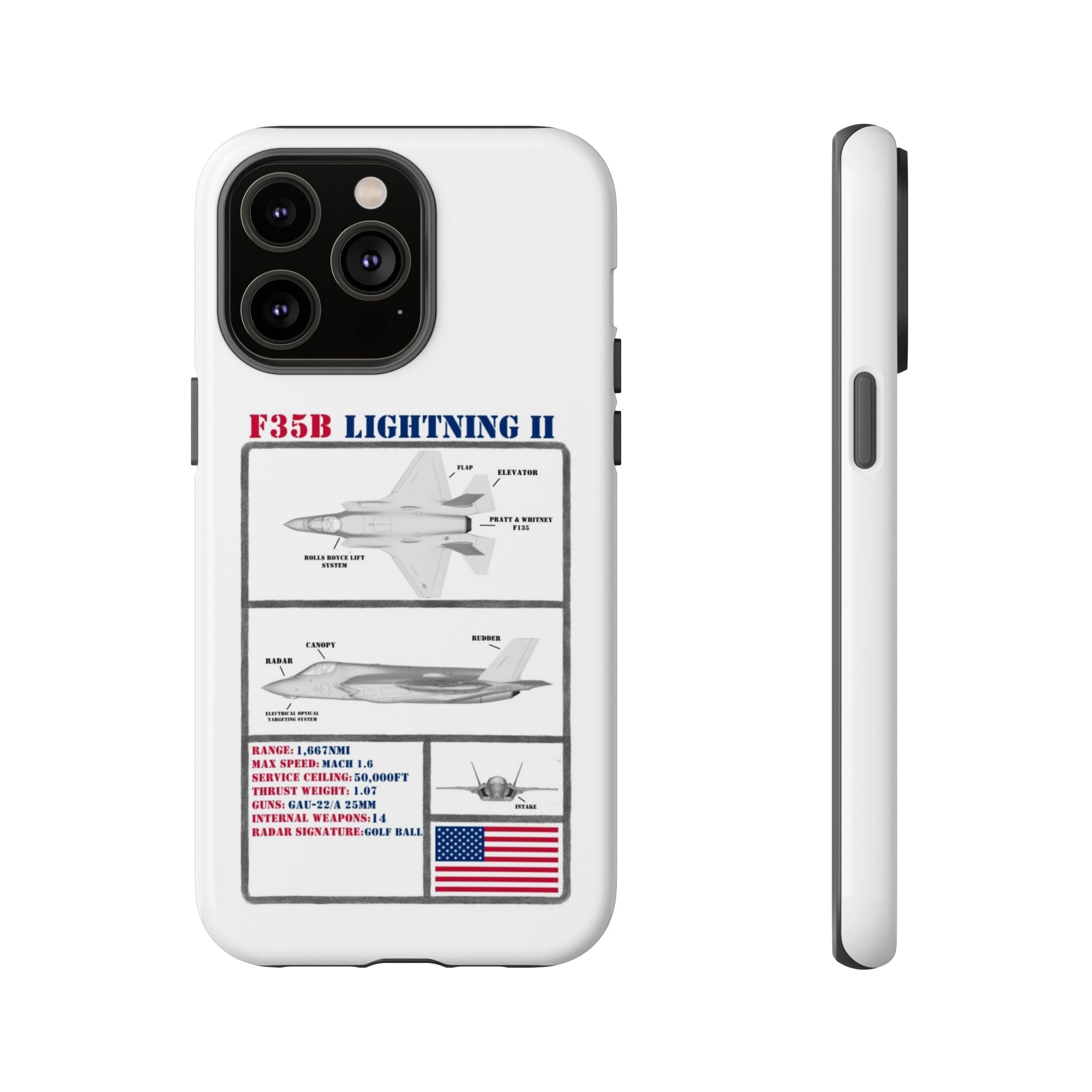 F-35 Lightning II Schematic edition phone case (USAF Colour-Way)