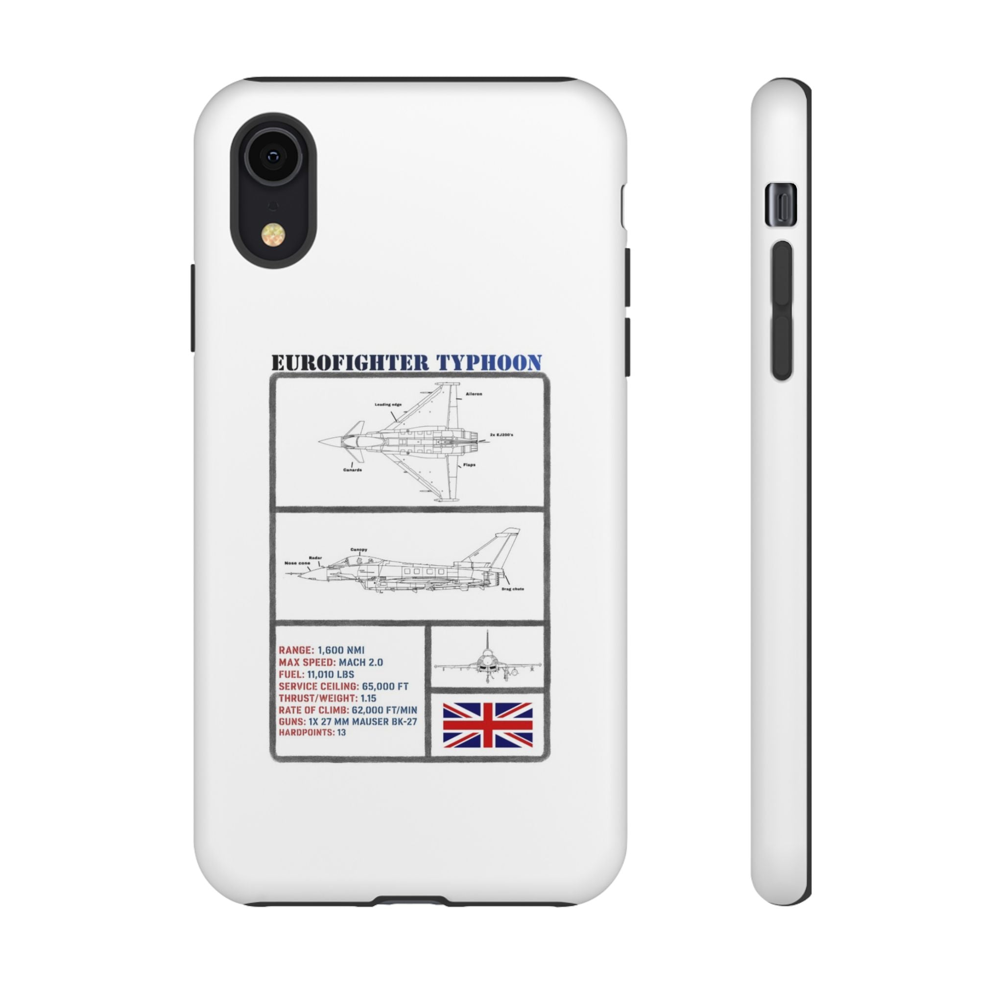 Eurofighter typhoon Schematic edition phone case (RAF Colour-Way)