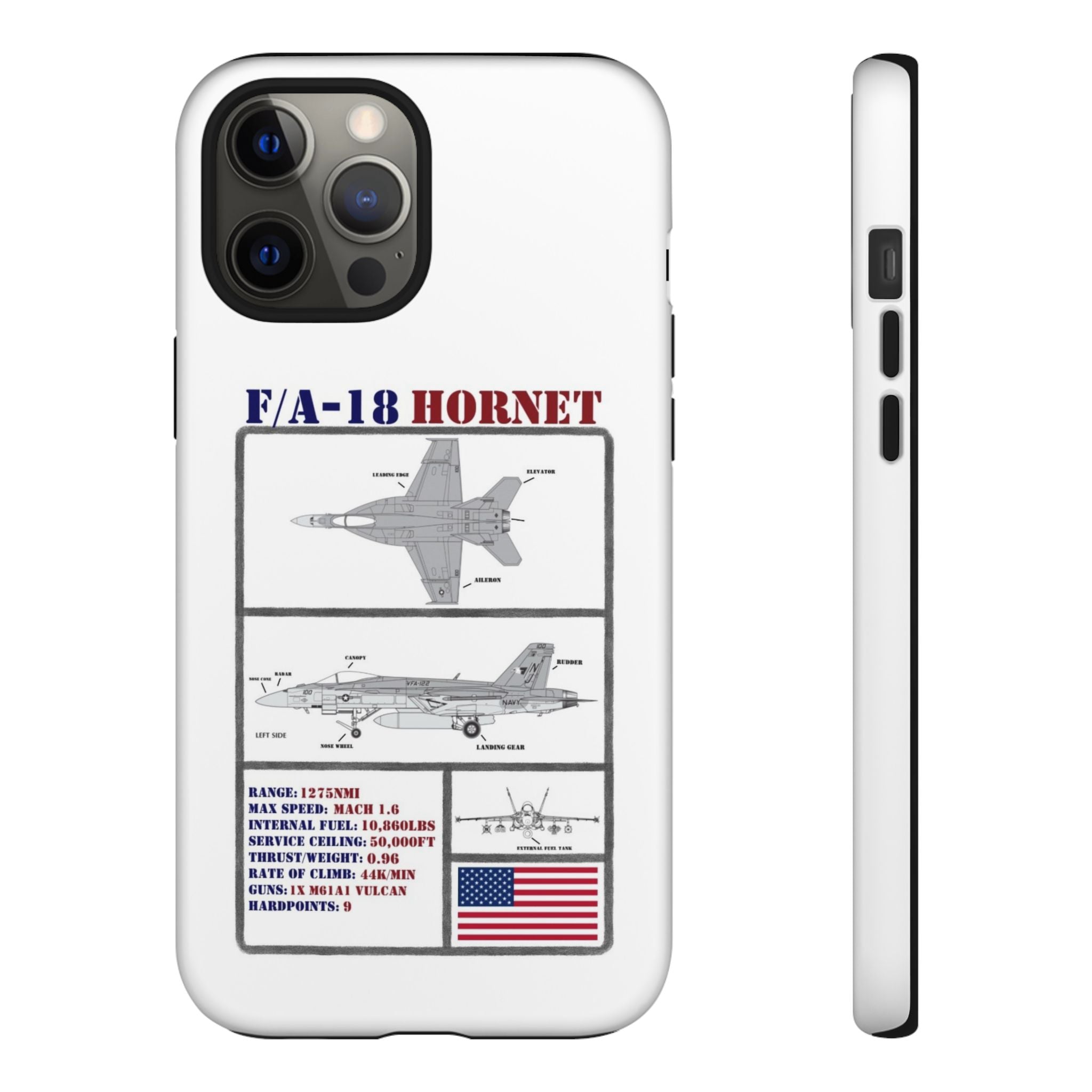 F/A-18 Hornet Schematic edition phone case (USAF Colour-Way)