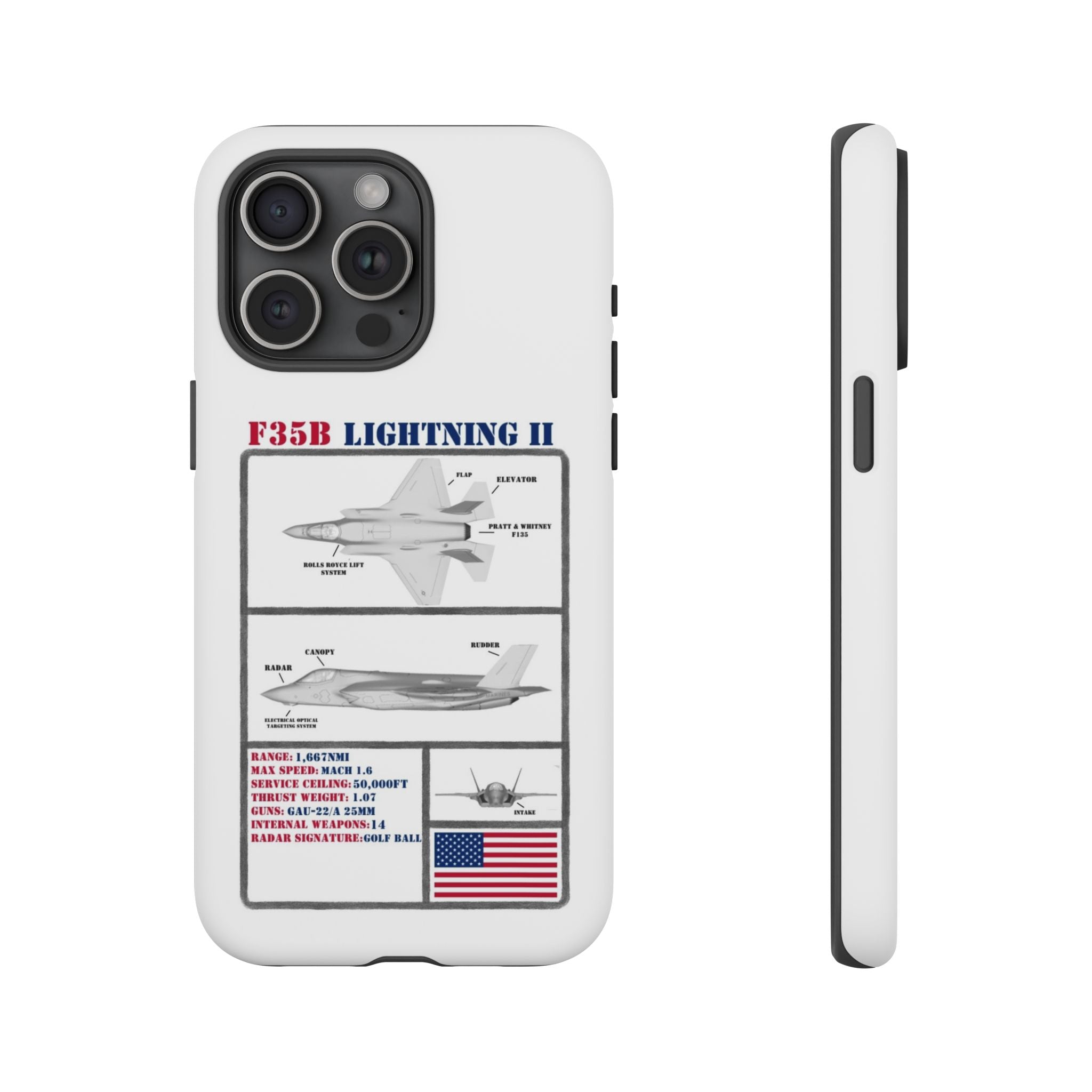 F-35 Lightning II Schematic edition phone case (USAF Colour-Way)