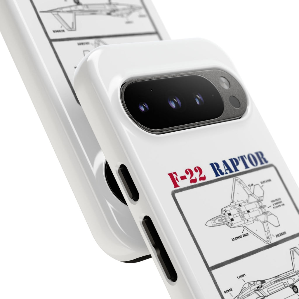 F-22 Raptor Schematic edition phone case (USAF Colour-Way)