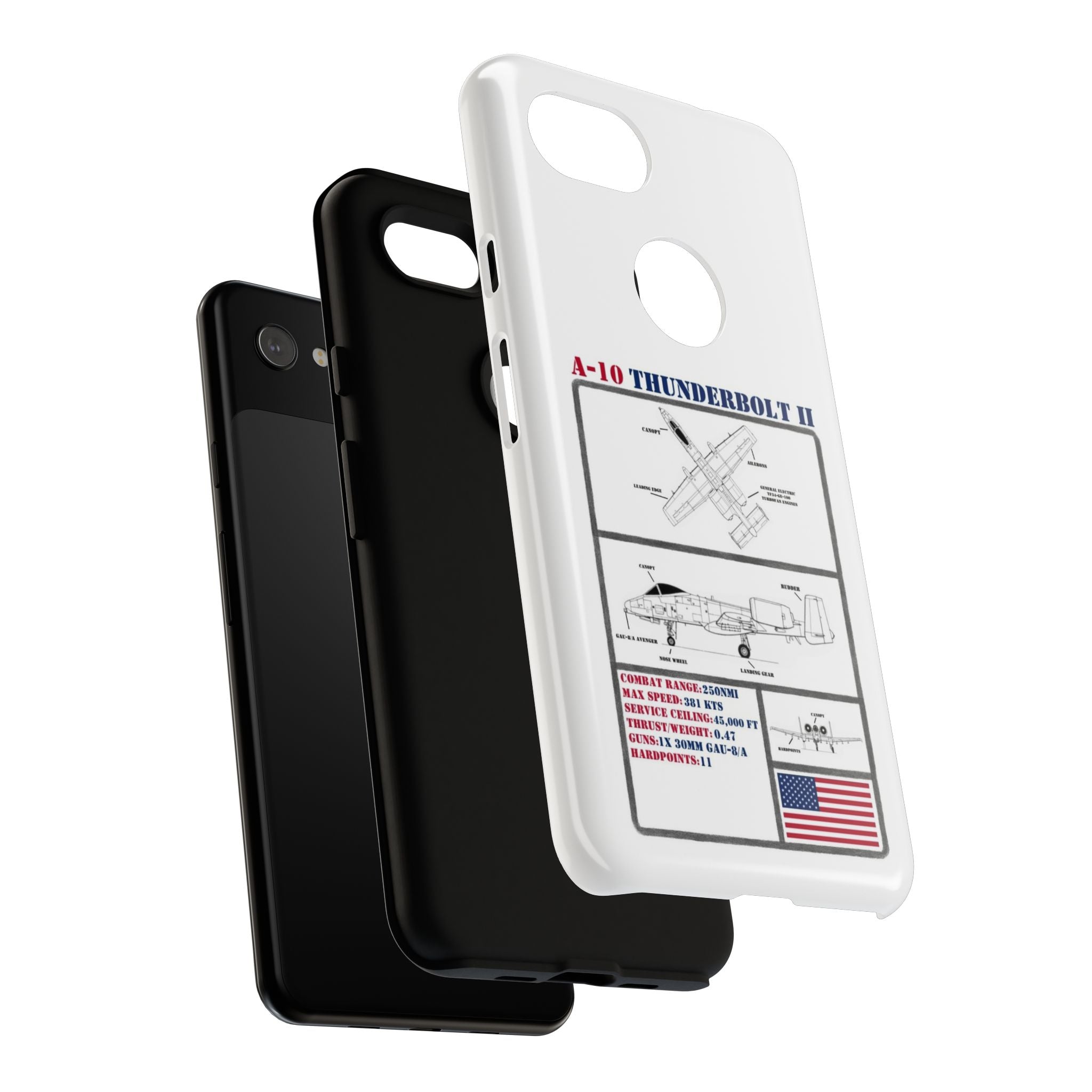 A-10 Thunderbolt Schematic edition phone case (USAF Colour-Way)