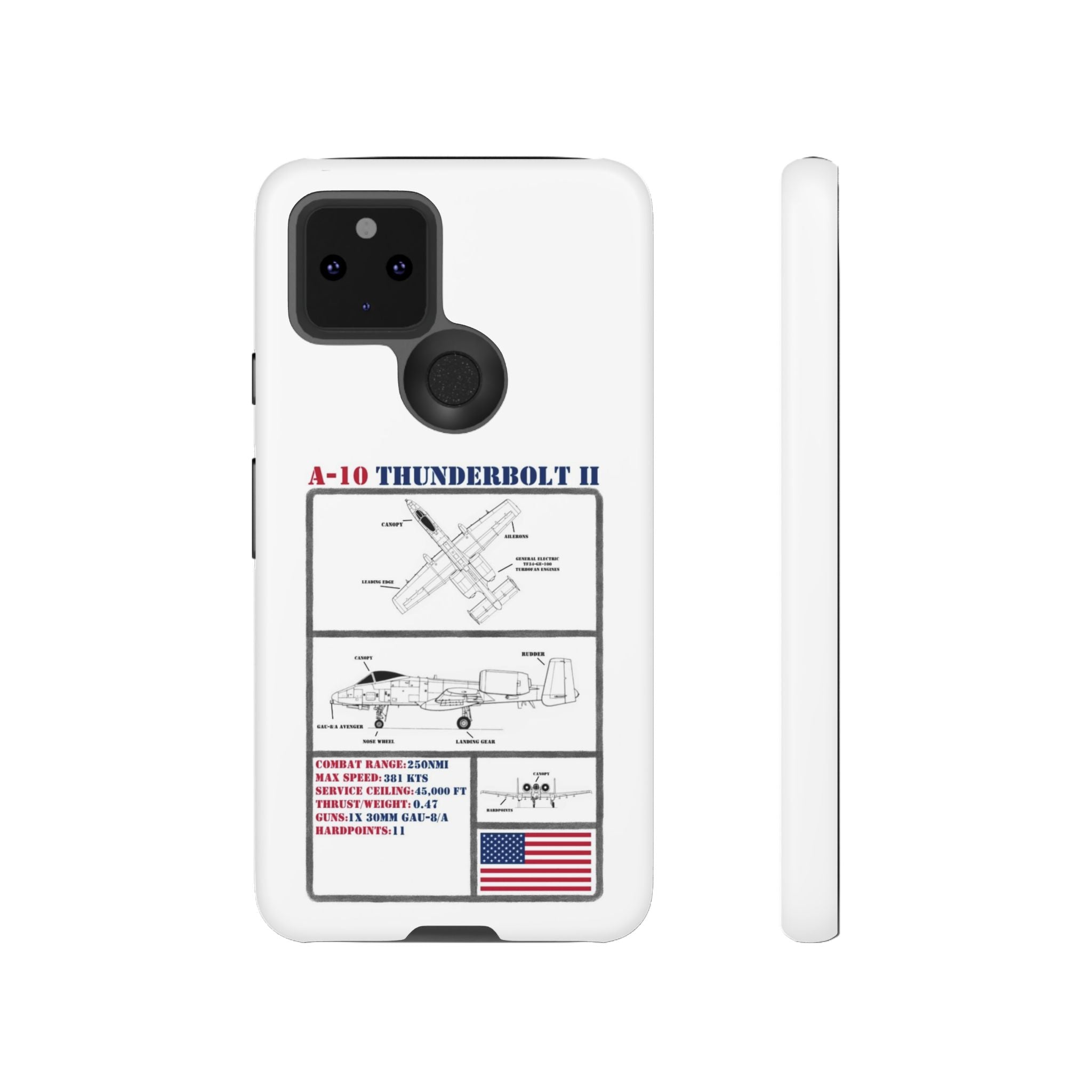 A-10 Thunderbolt Schematic edition phone case (USAF Colour-Way)