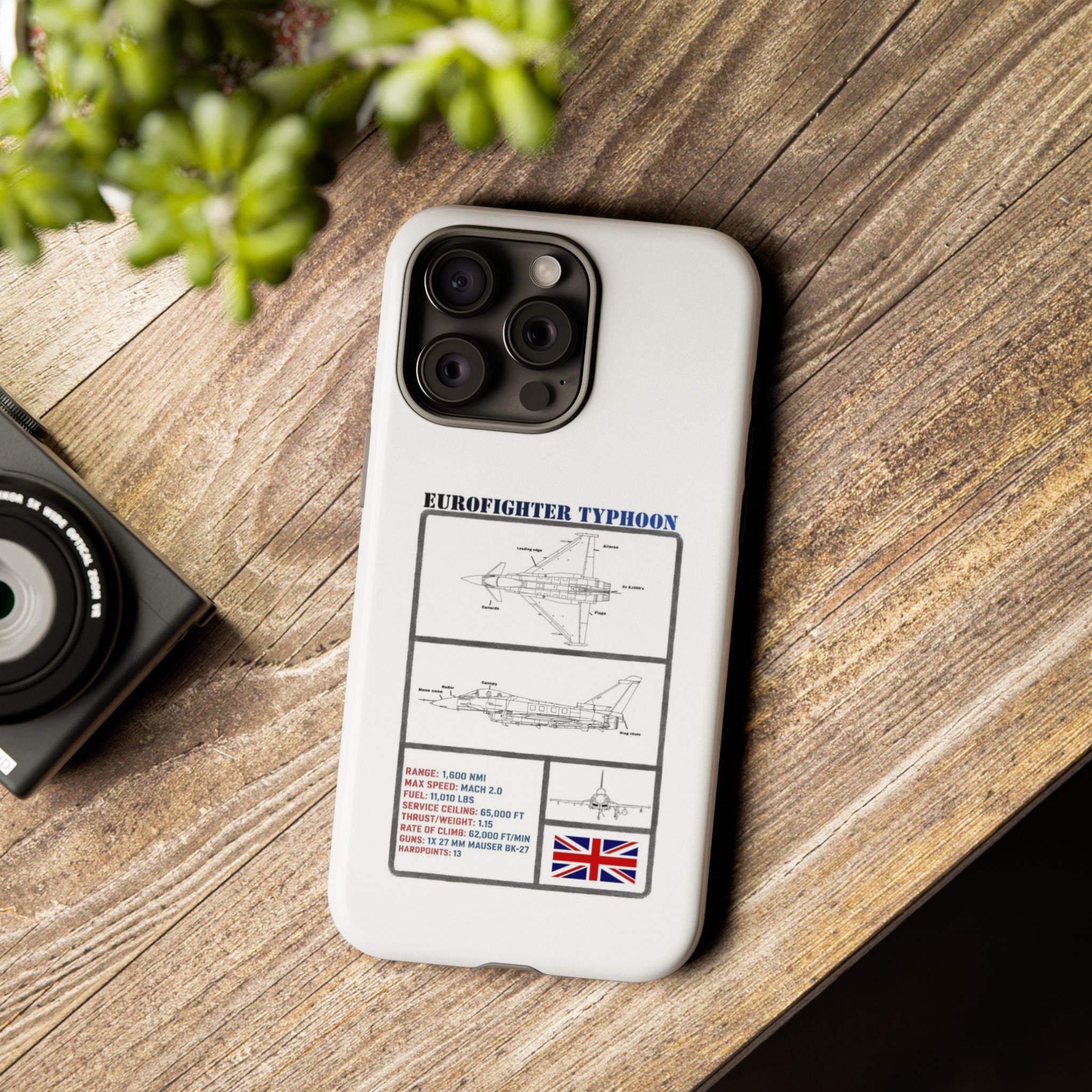 Eurofighter typhoon Schematic edition phone case (RAF Colour-Way)