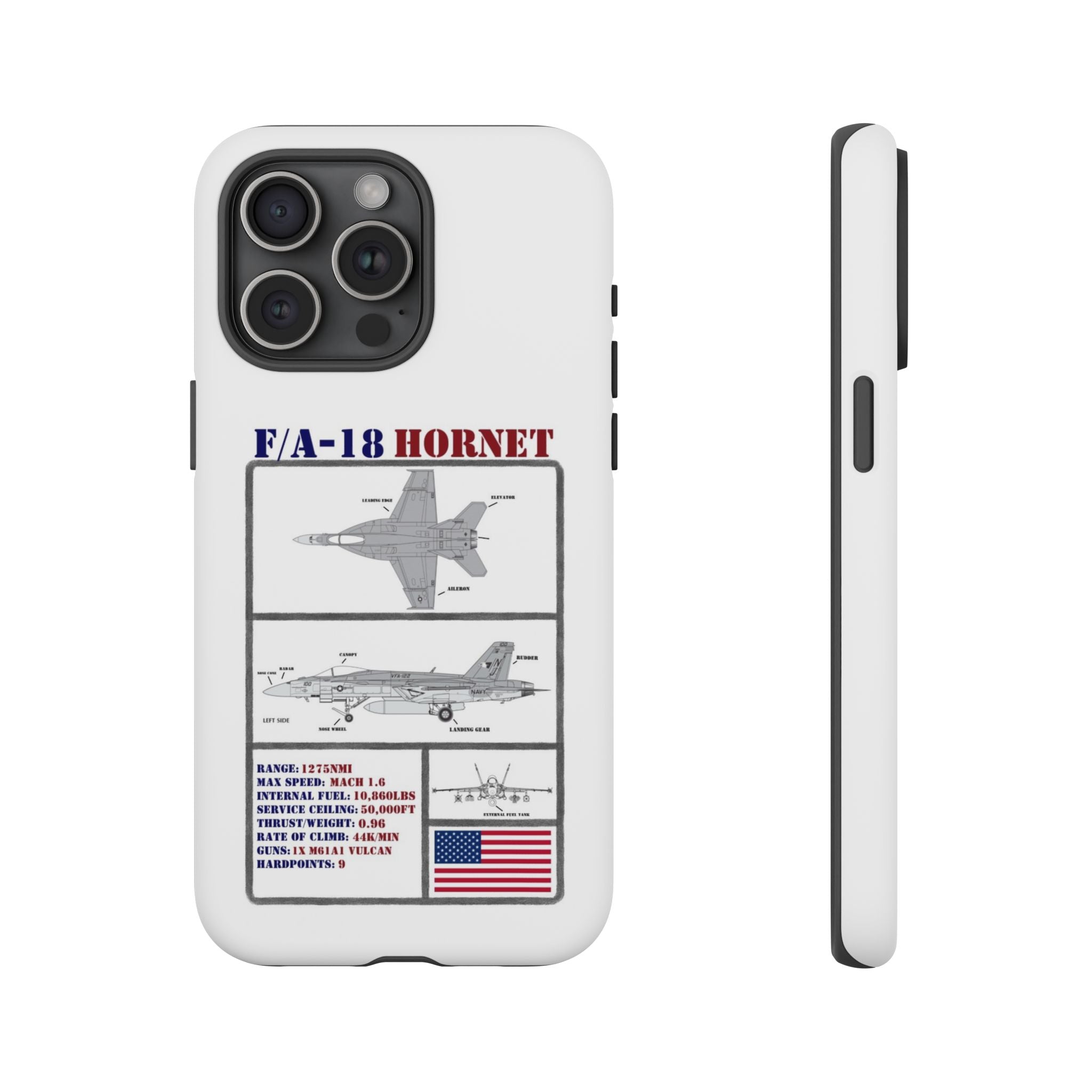 F/A-18 Hornet Schematic edition phone case (USAF Colour-Way)