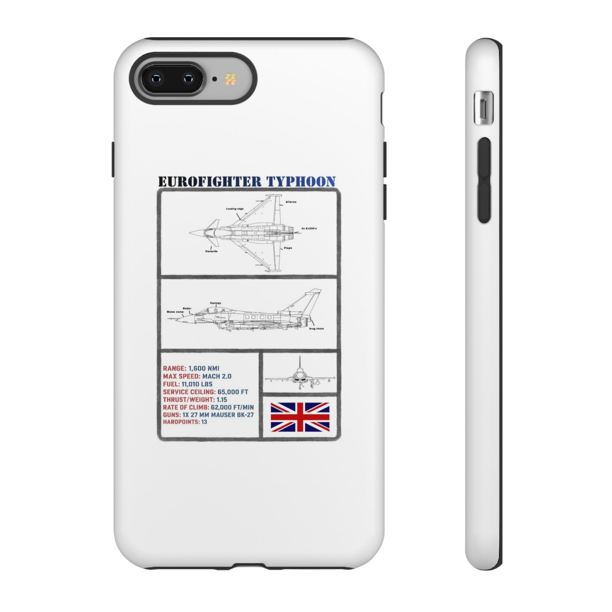 Eurofighter typhoon Schematic edition phone case (RAF Colour-Way)