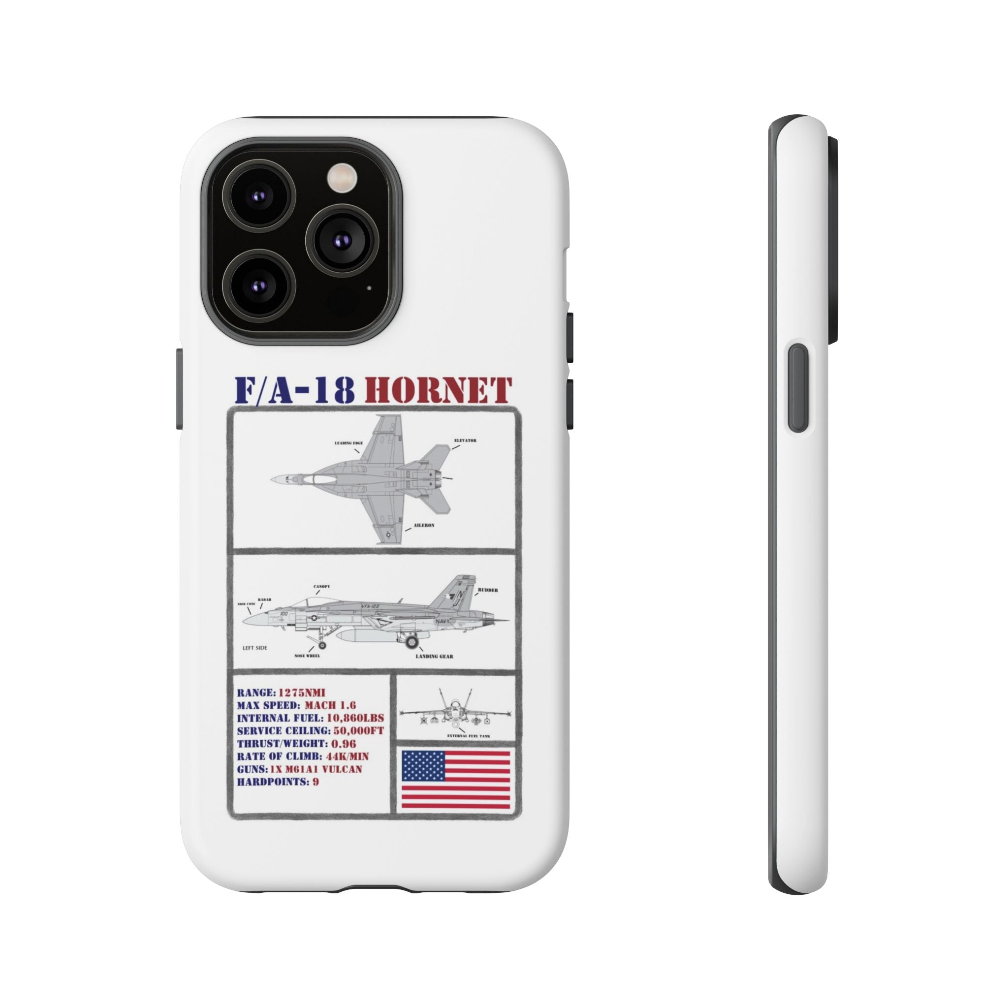 F/A-18 Hornet Schematic edition phone case (USAF Colour-Way)