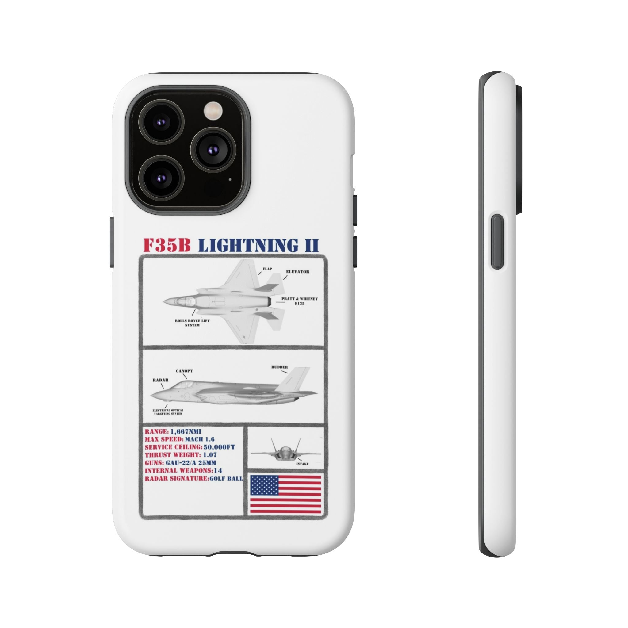 F-35 Lightning II Schematic edition phone case (USAF Colour-Way)