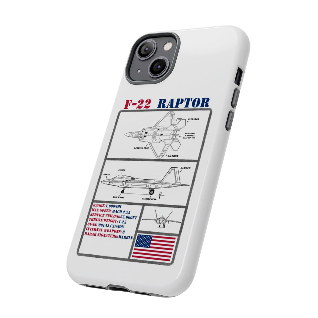 F-22 Raptor Schematic edition phone case (USAF Colour-Way)