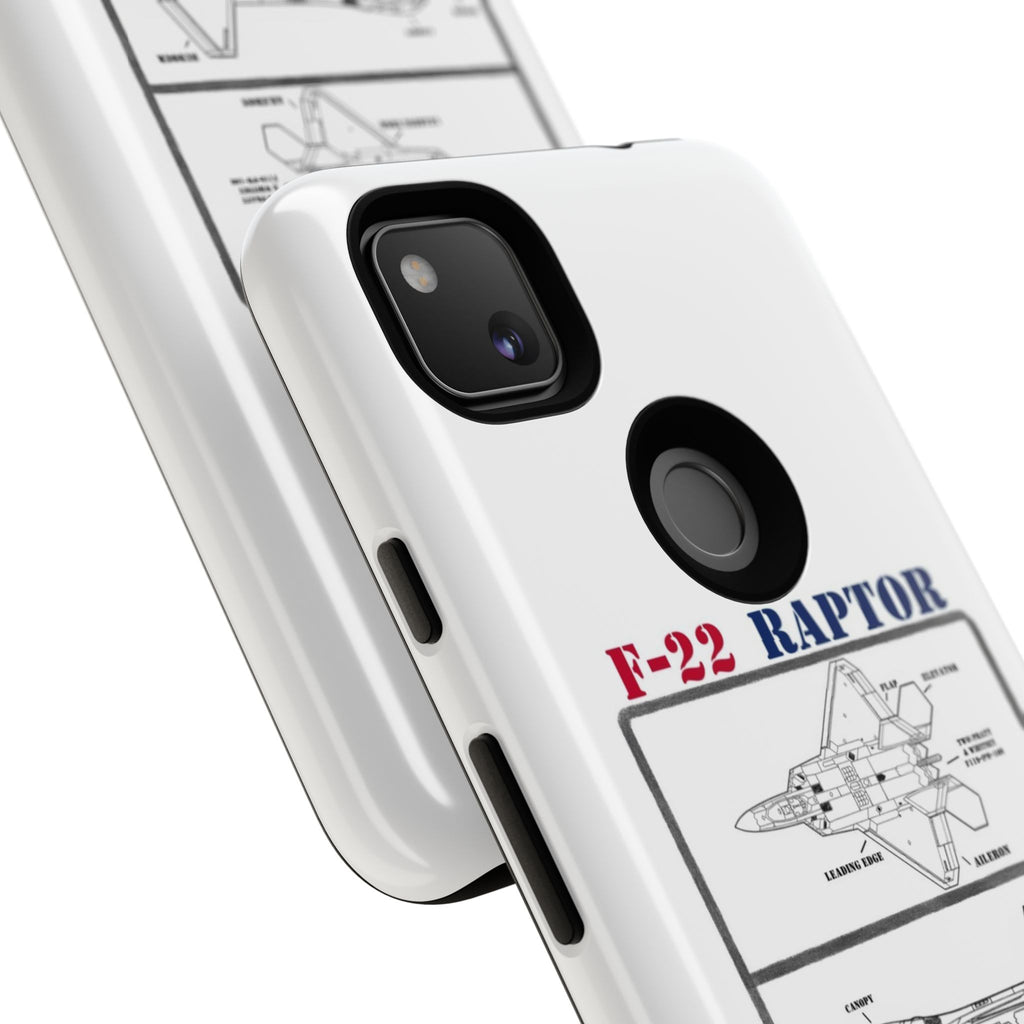 F-22 Raptor Schematic edition phone case (USAF Colour-Way)