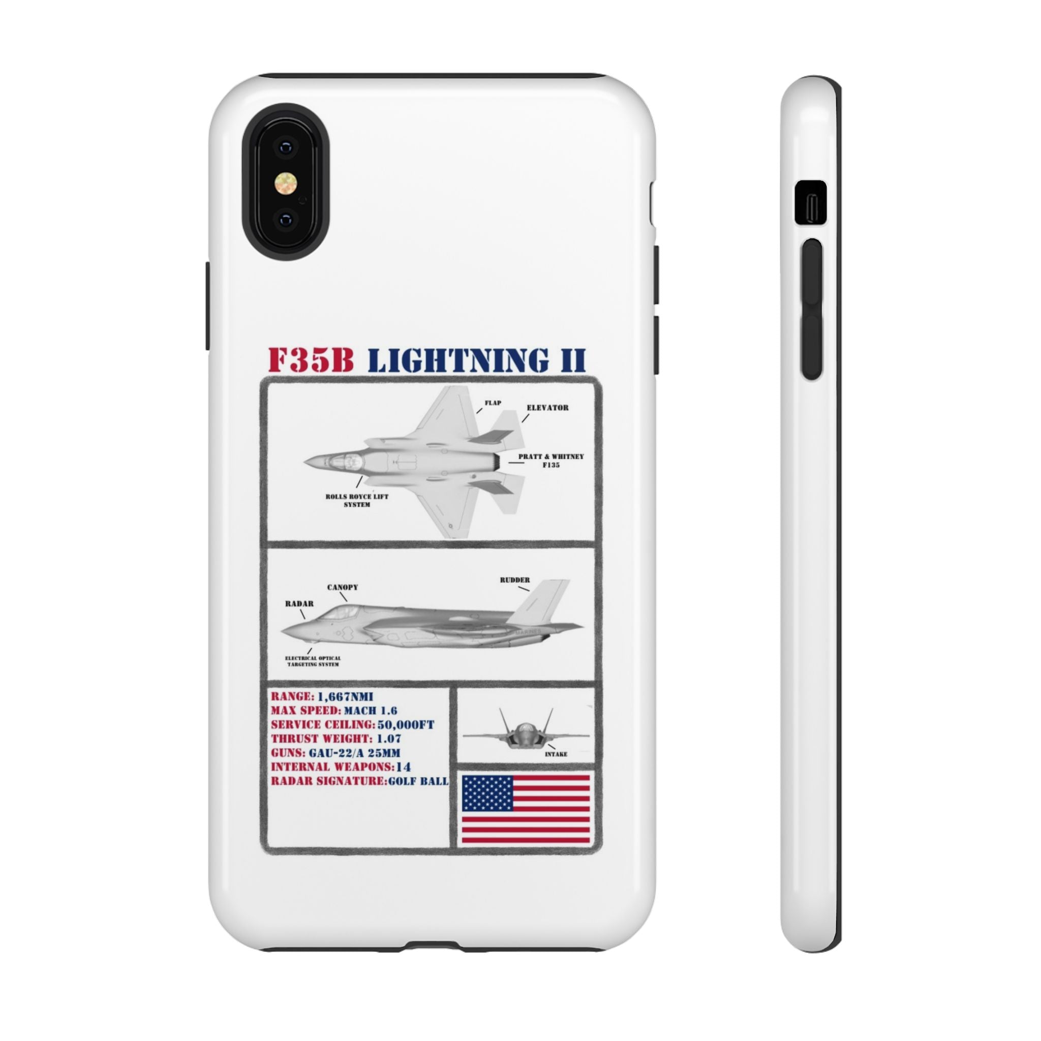 F-35 Lightning II Schematic edition phone case (USAF Colour-Way)