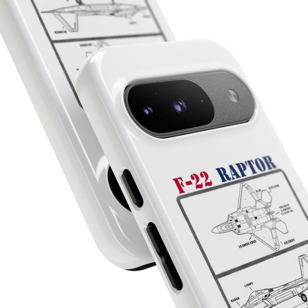 F-22 Raptor Schematic edition phone case (USAF Colour-Way)