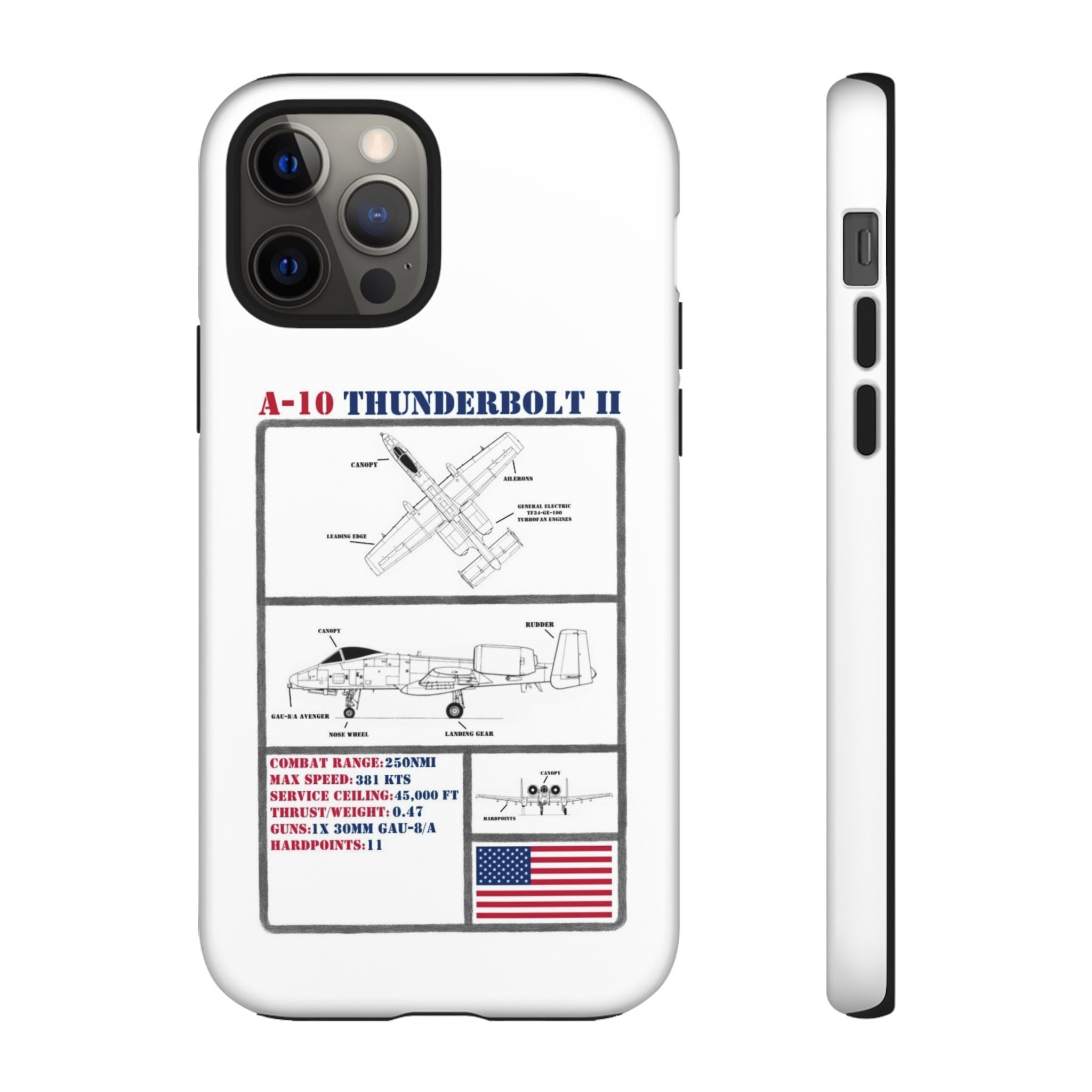 A-10 Thunderbolt Schematic edition phone case (USAF Colour-Way)