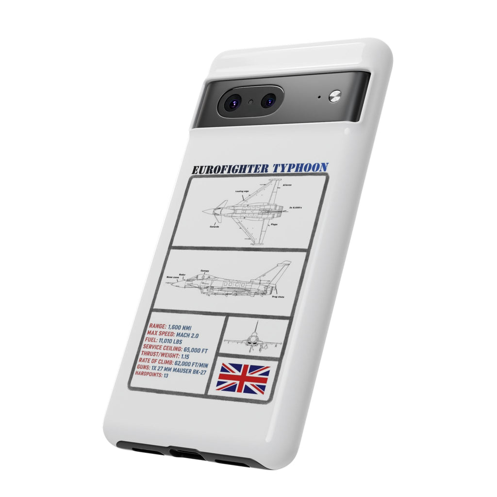 Eurofighter typhoon Schematic edition phone case (RAF Colour-Way)
