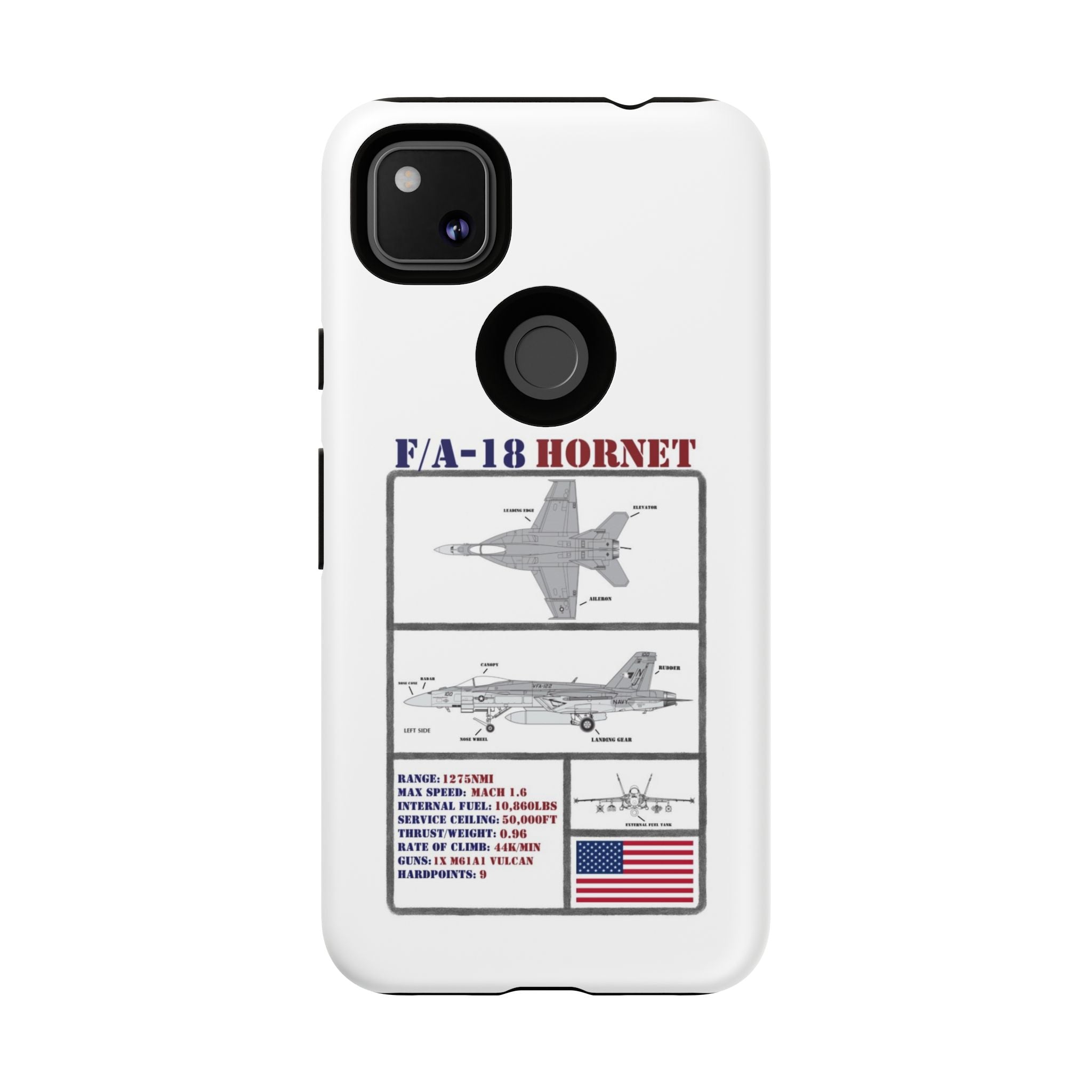 F/A-18 Hornet Schematic edition phone case (USAF Colour-Way)