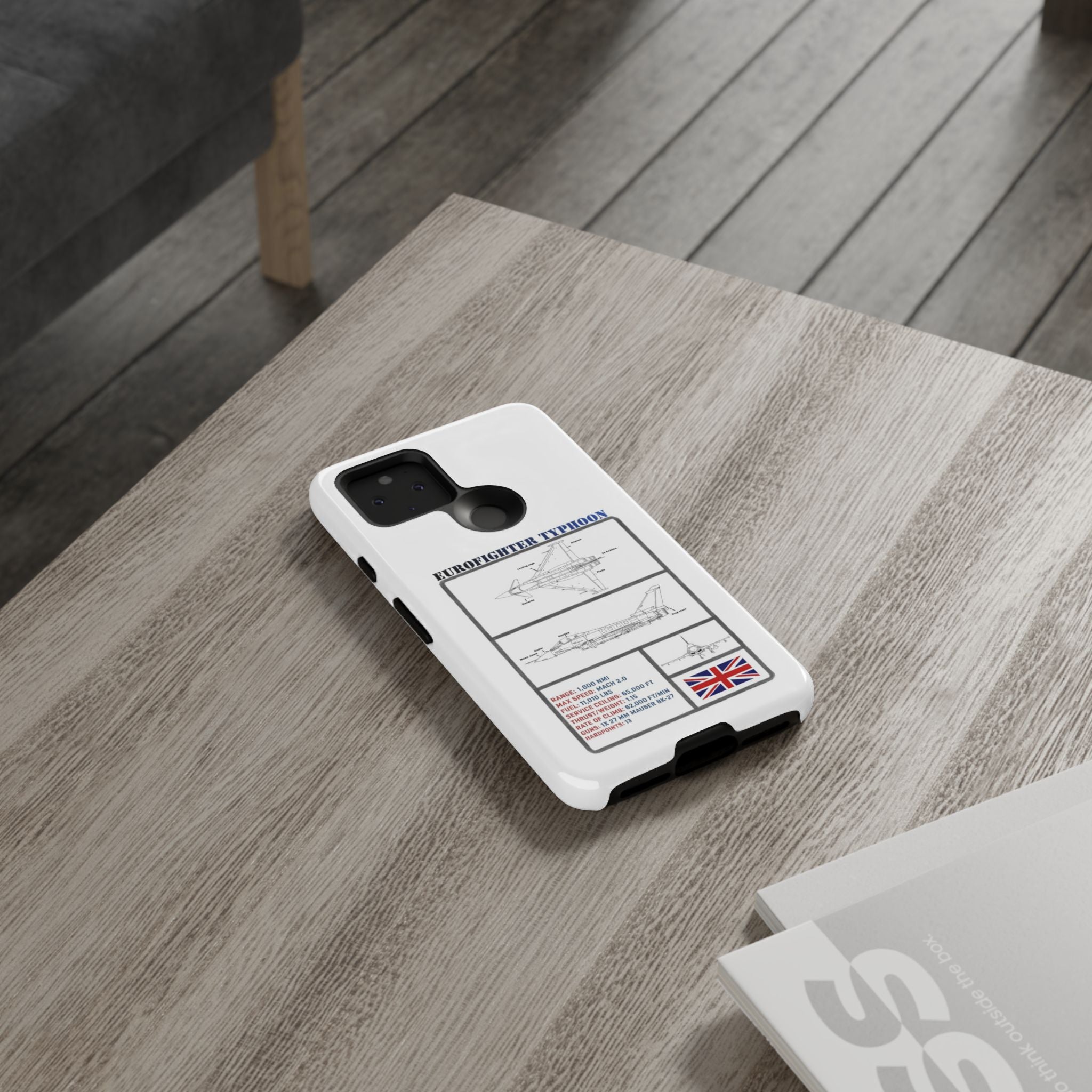 Eurofighter typhoon Schematic edition phone case (RAF Colour-Way)